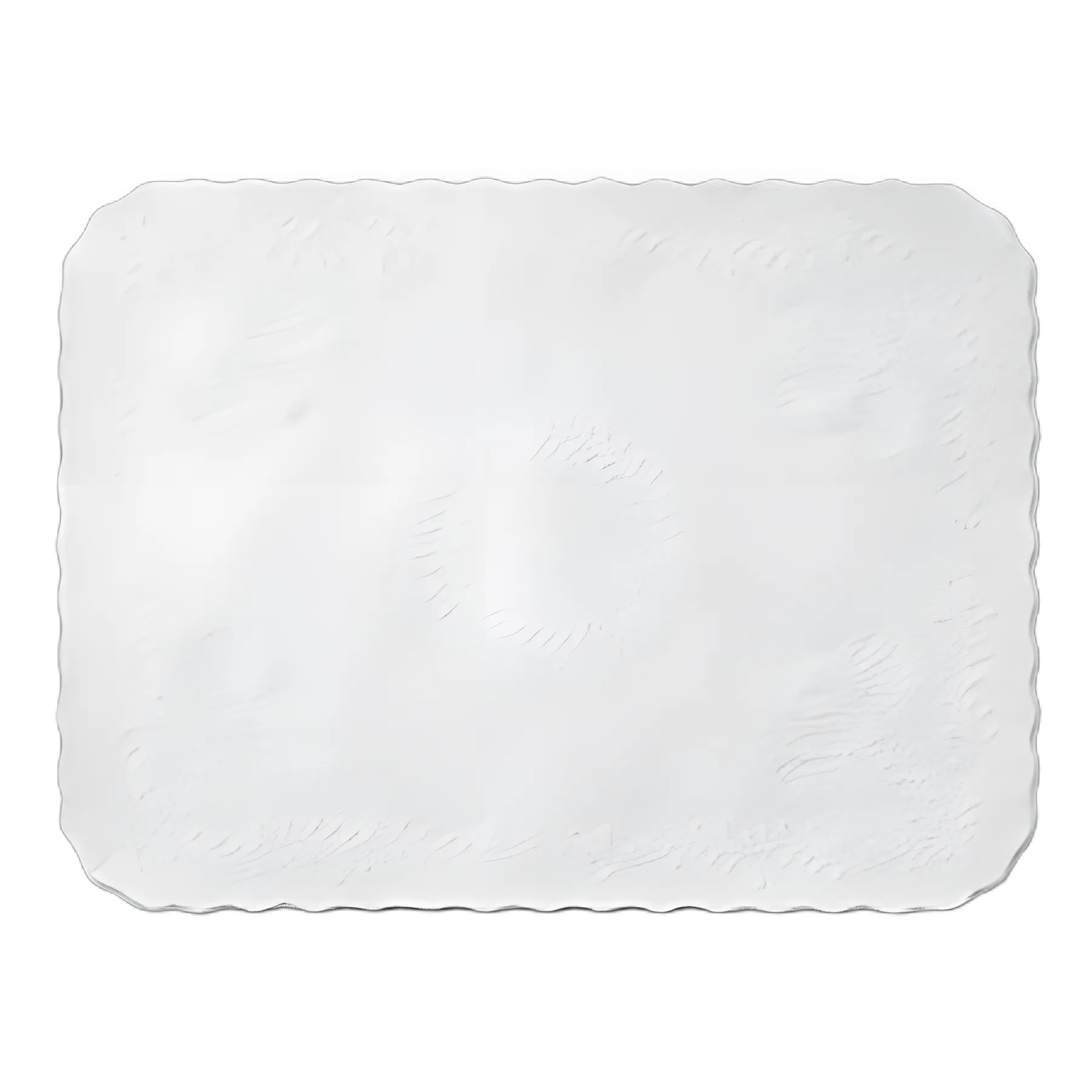 Hoffmaster® Anniversary Embossed Scalloped Edge Tray Mat, 14x19, White, 1000/Carton