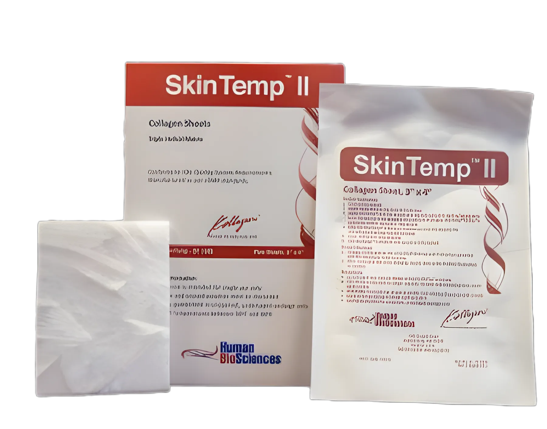 Collagen Dressing SkinTemp™ II 3 X 4 Inch Rectangle Sterile