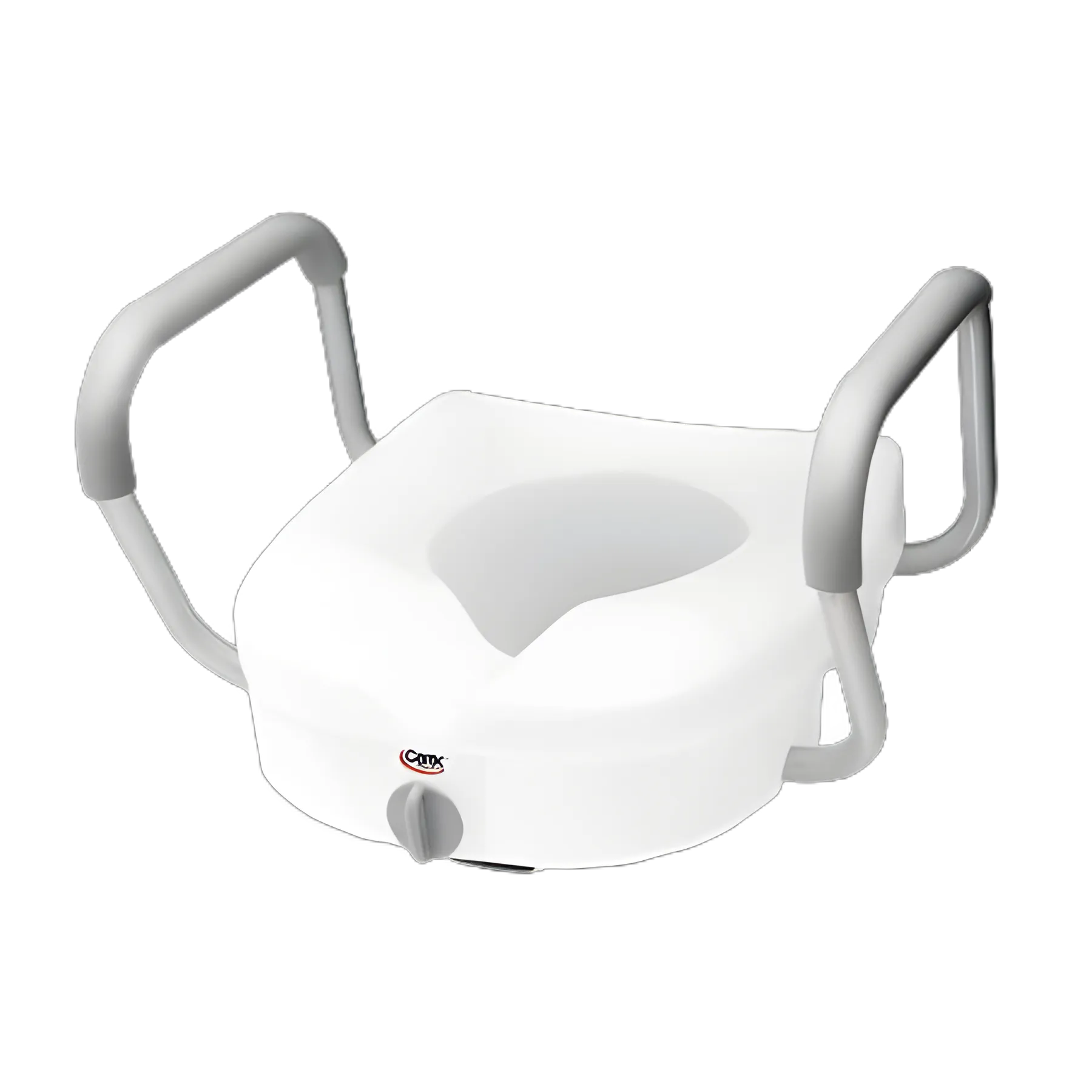 Raised Toilet Seat with Arms E-Z Lock™ 5 Inch Height White 300 lbs. Weight Capacity - FGB311C0 0000