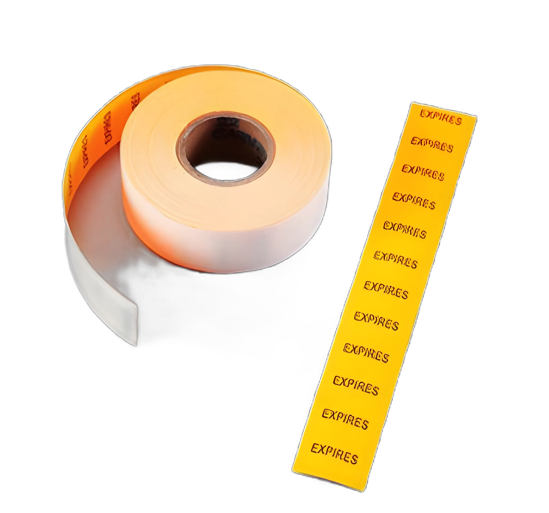 HCL® High-Visibility Expiration Date Labels, Orange, 1/2 X 7/8 Inch