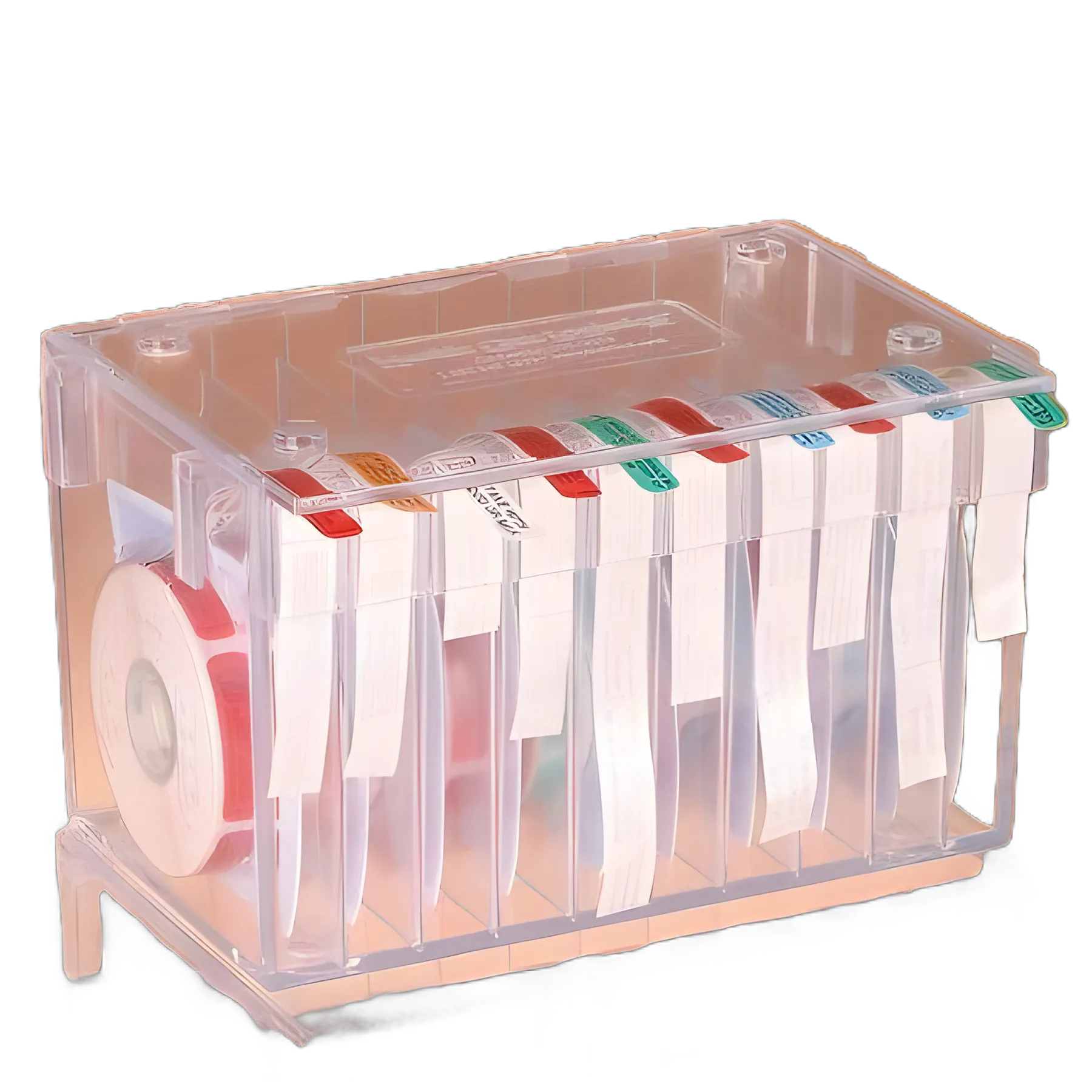 Label Dispenser Stack-N-Connect 4.38 X 4.75 X 15.75 Inch Wall Mount Manual Pull Clear, Polystyrene Plastic For use with Medication Labels