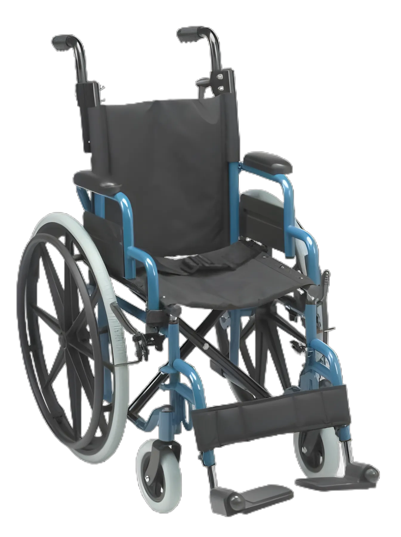 Pediatric Wheelchair with Swing-Away Footrest and Desk Length Arms, 14" Seat Width, up to 80 lbs. Capacity - Drive Medical Wallaby Series