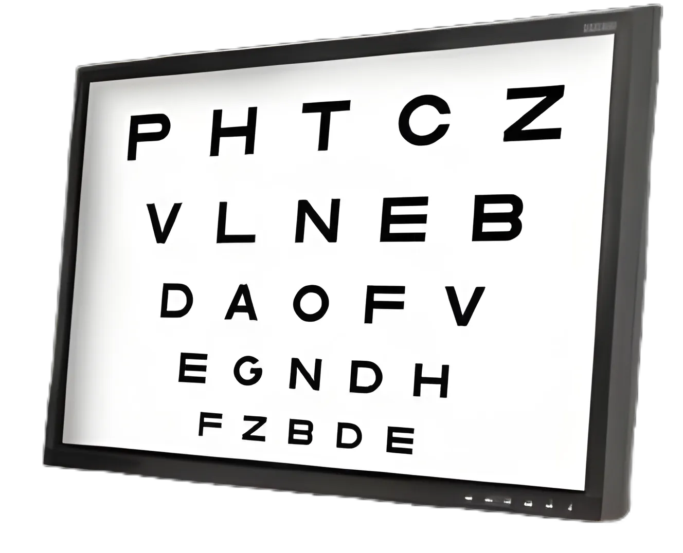 Lombart 20 Foot Eye Chart for Visual Acuity Testing with 21.5 Inch Monitor