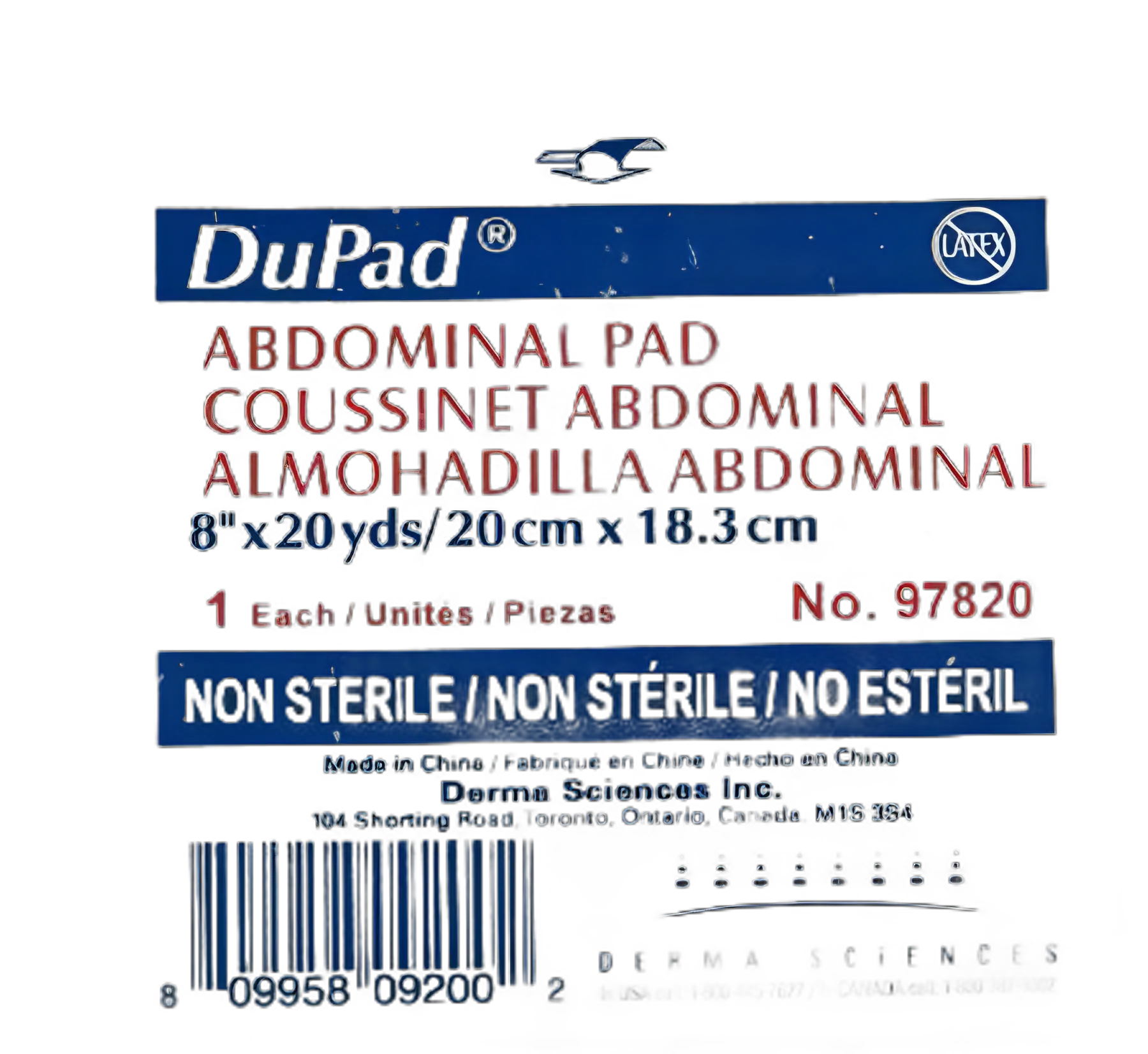 Abdominal Pad DuPad® 8 Inch X 20 Yard 1 per Pack NonSterile 1-Ply Roll Shape