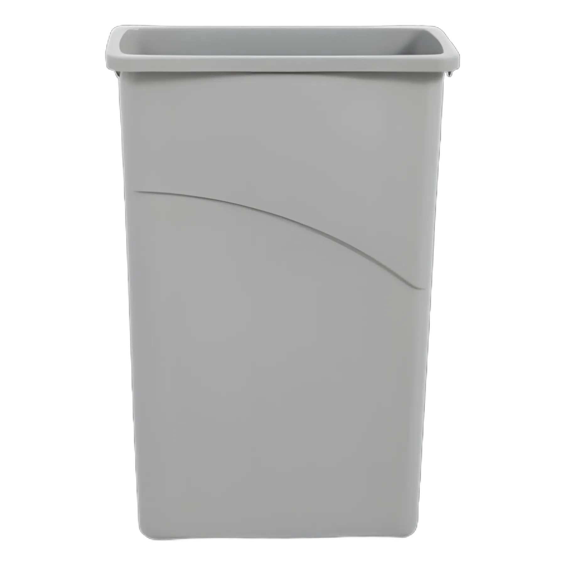 Slim Waste Container 23 Gal for Medical Offices - Durable Plastic, Gray