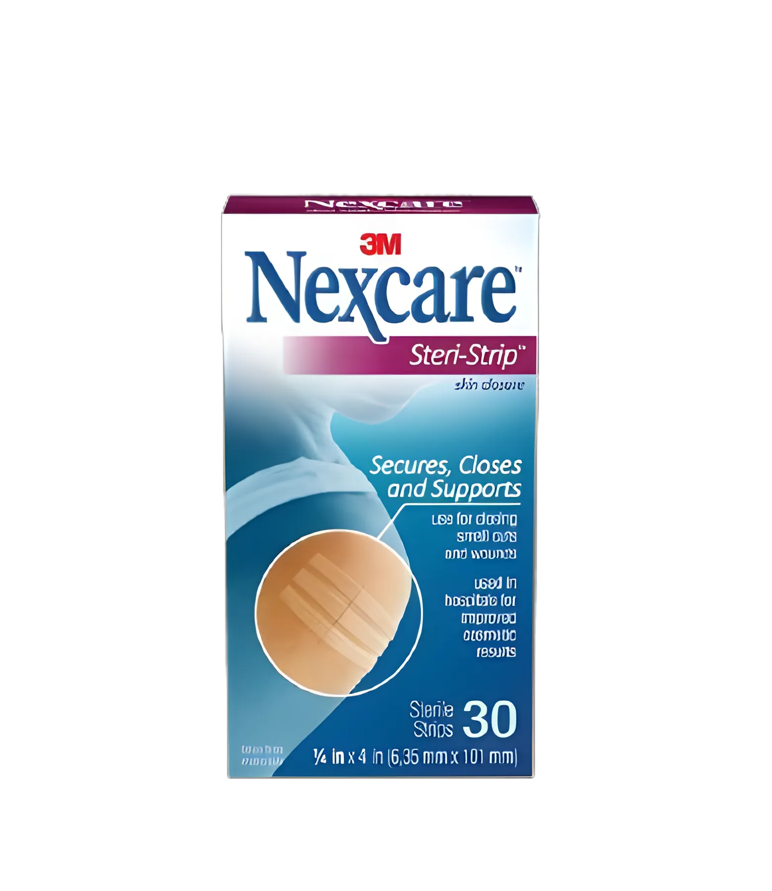 Nexcare™ Steri-Strip™ Skin Closure Strip 1/4 X 4 Inch Ventilated White