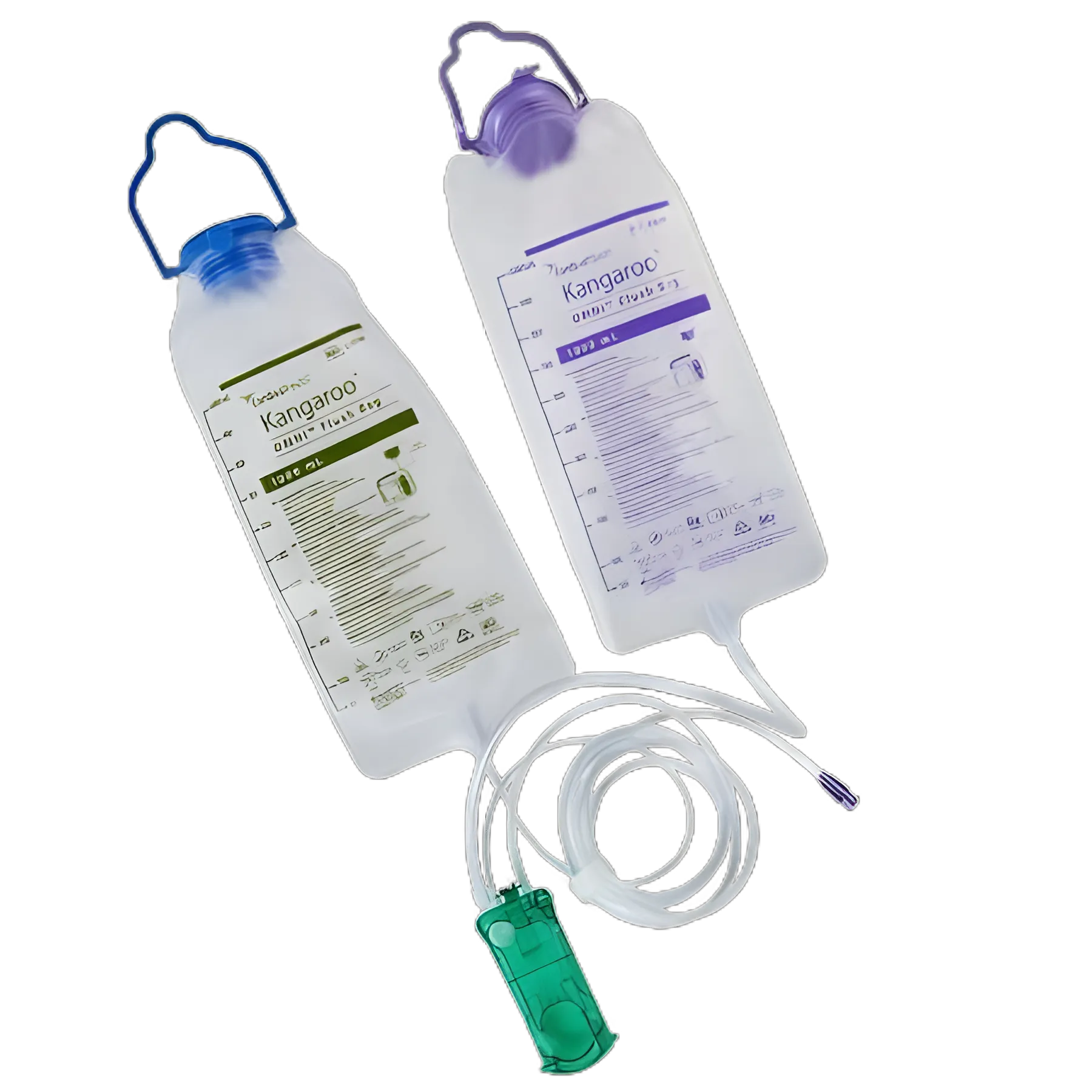 Enteral Feeding Pump Flush Bag Set Kangaroo OMNI™ ENtelliSet™ 1000 mL NonSterile