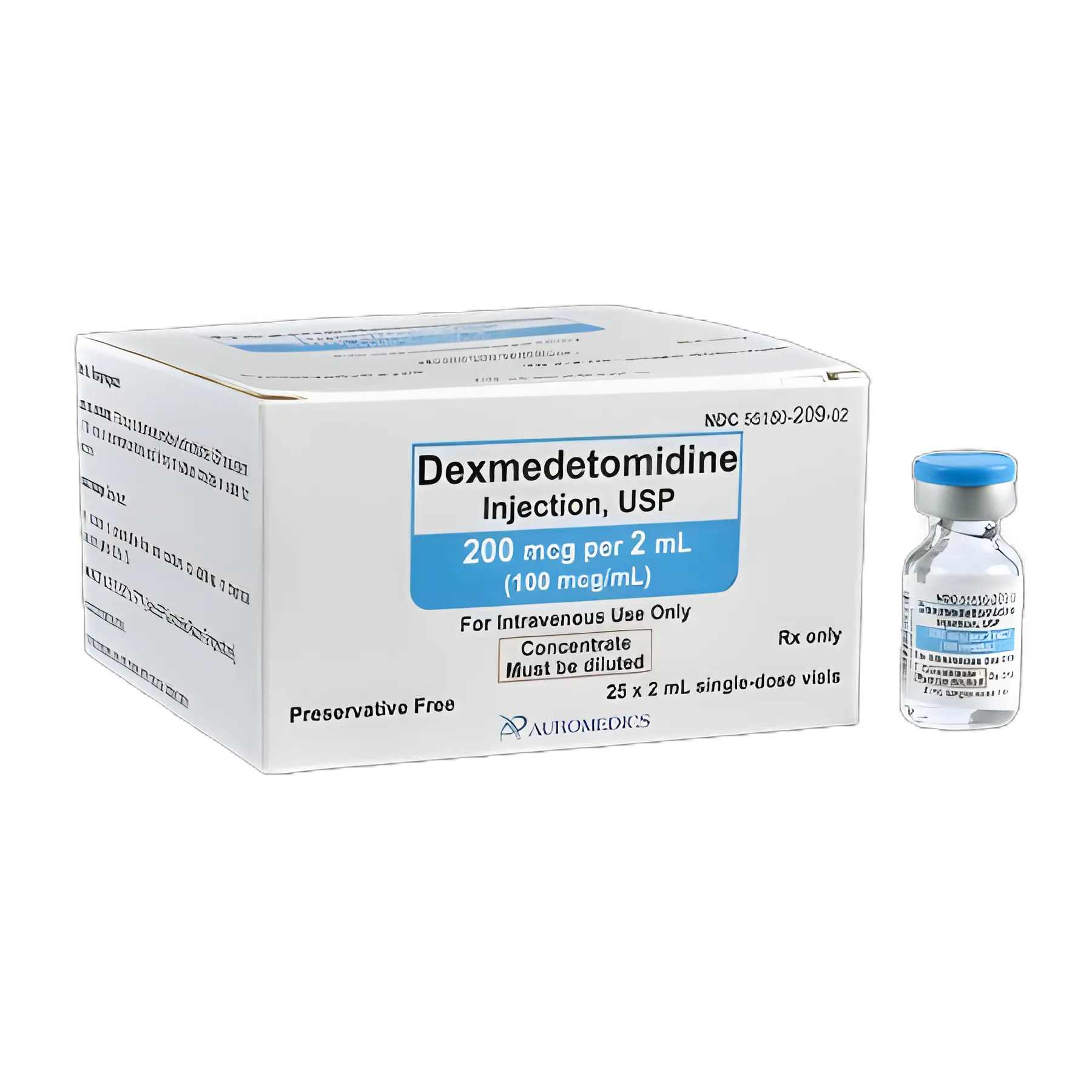 Dexmedetomidine HCl and Sodium Chloride Injection, 100 mcg/mL - 2 mL Single-Use Vial