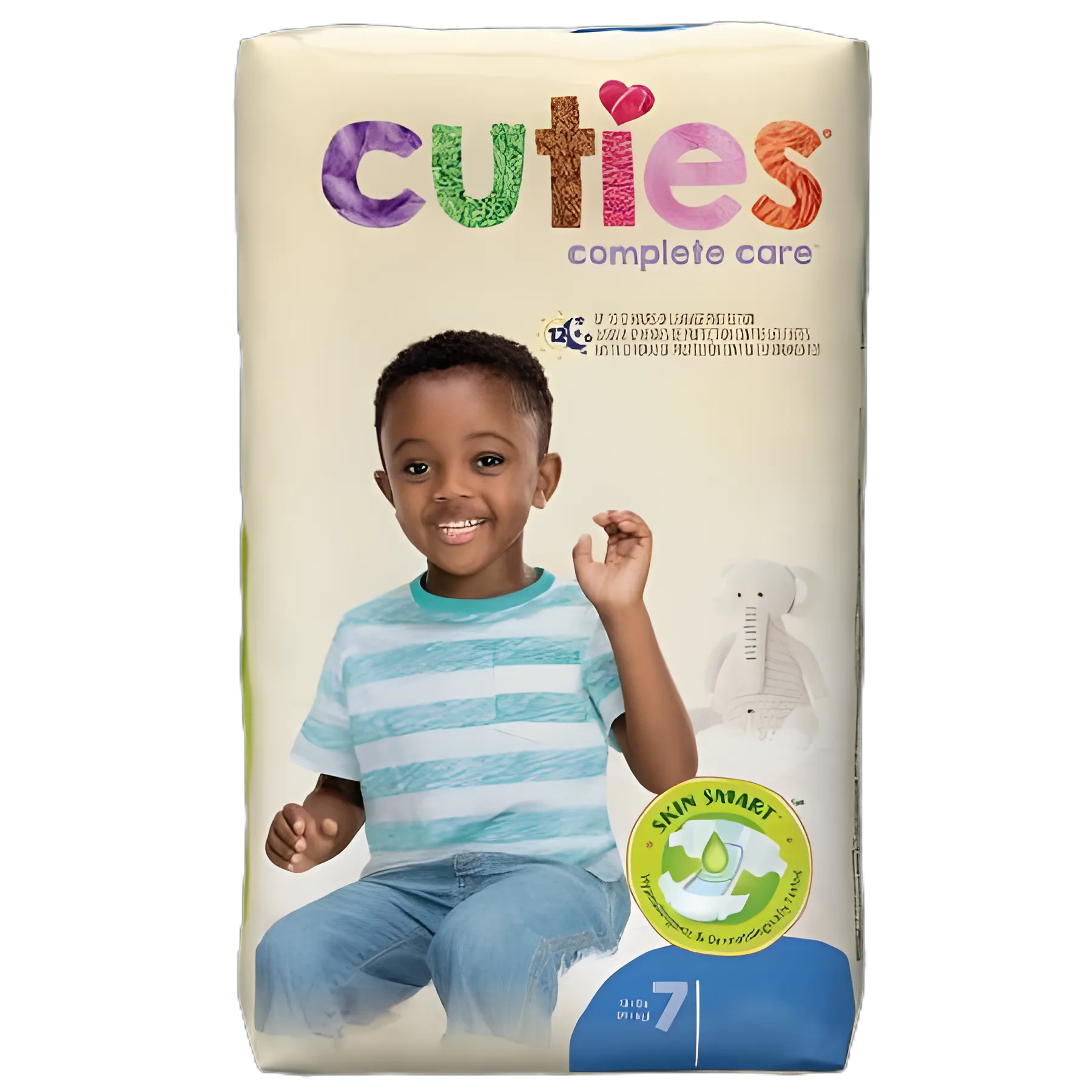 Unisex Baby Diaper Cuties® Size 7 Disposable Heavy Absorbency