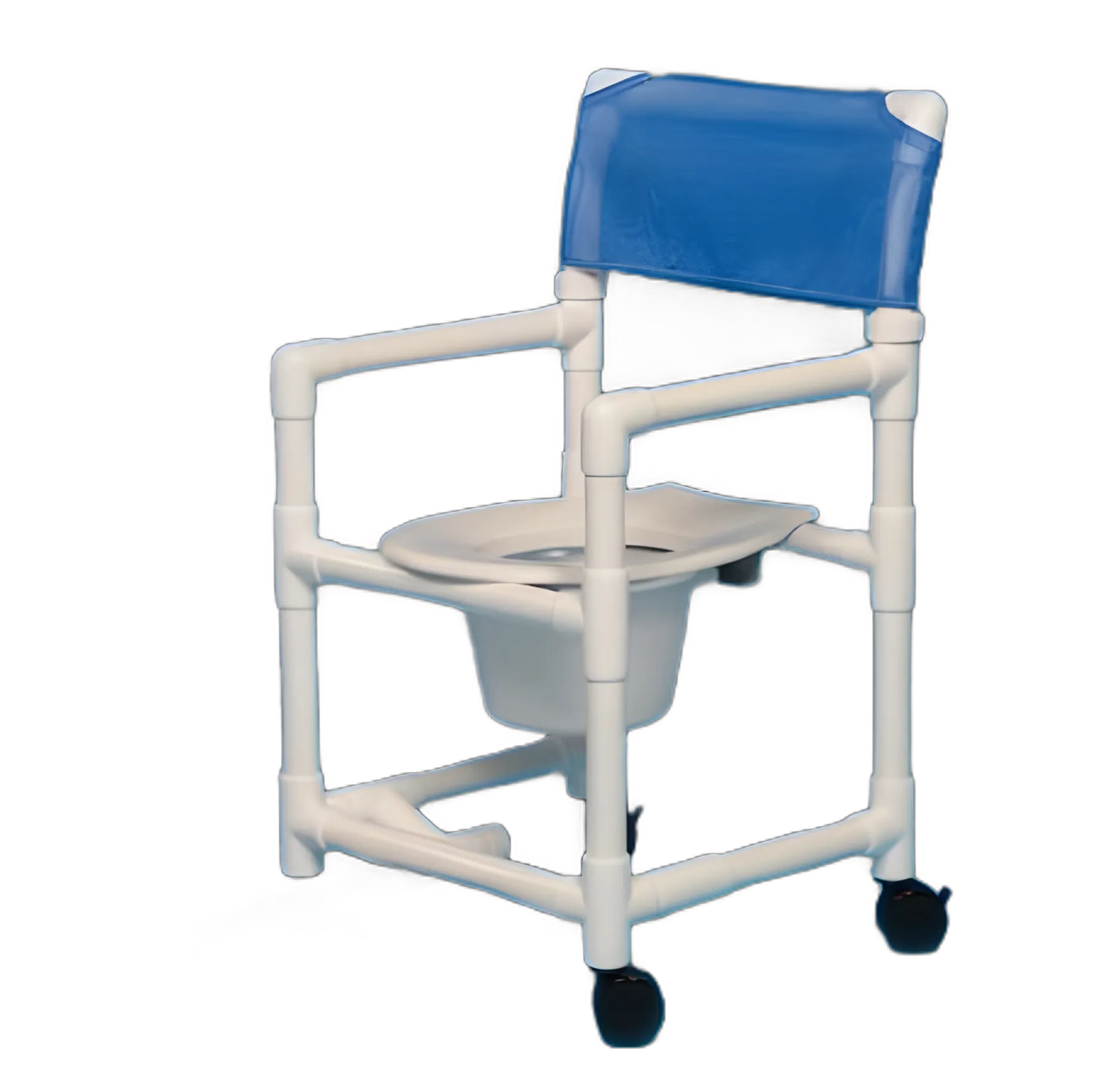 IPU Commode & Shower Chair with Mesh Backrest - 300 lbs. Capacity