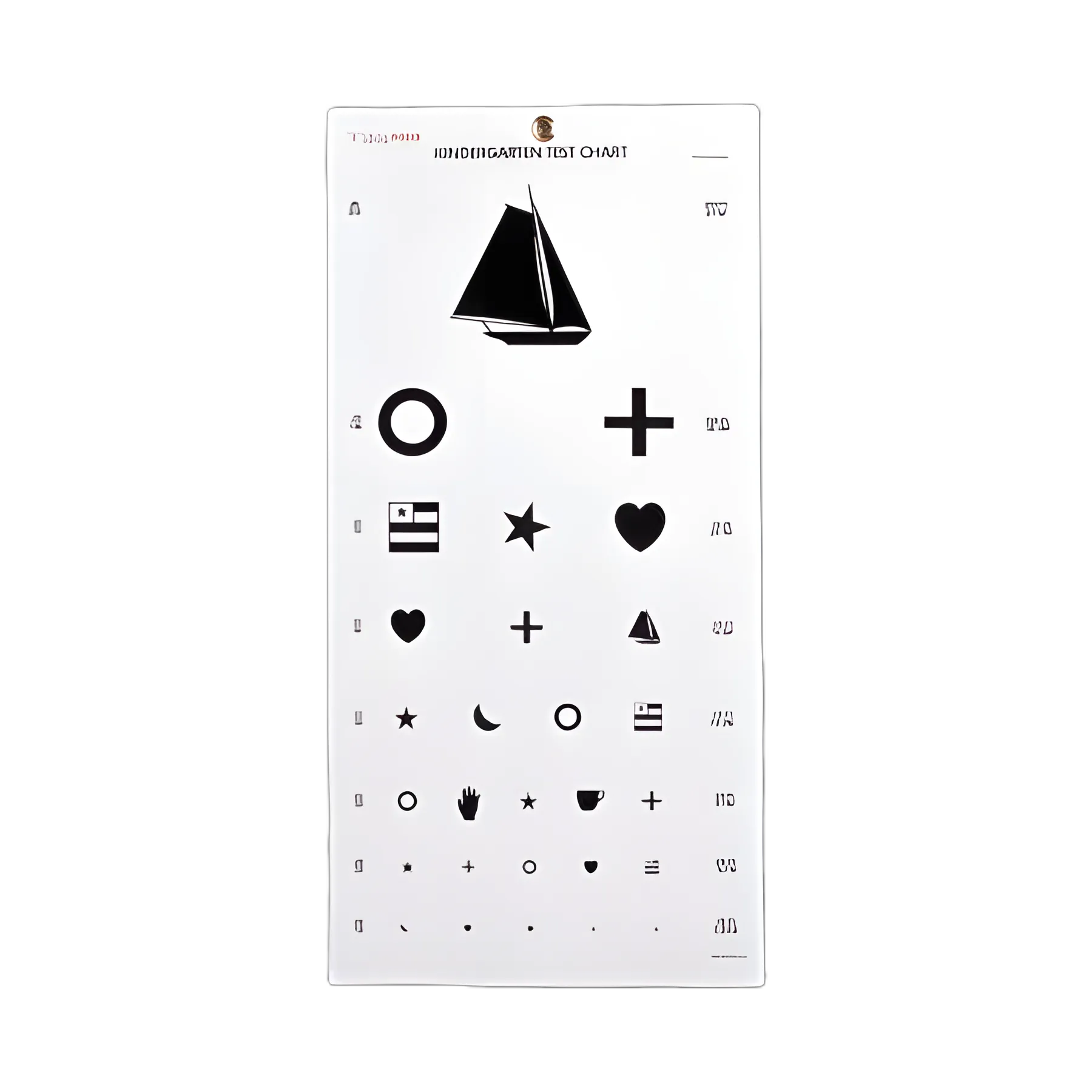 McKesson Preschool 20-Foot Distance Eye Test Chart for Vision Screening