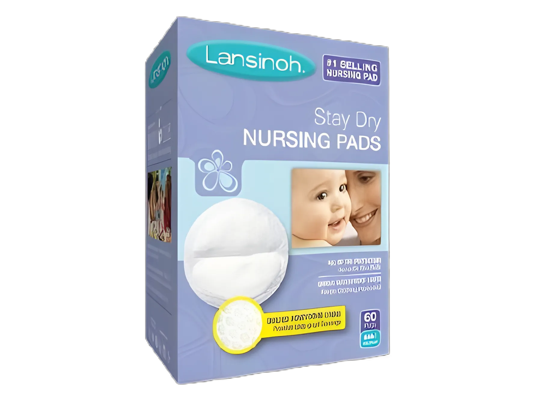 Lansinoh Stay Dry Disposable Nursing Pads, Quilted Cotton, Leak-Proof