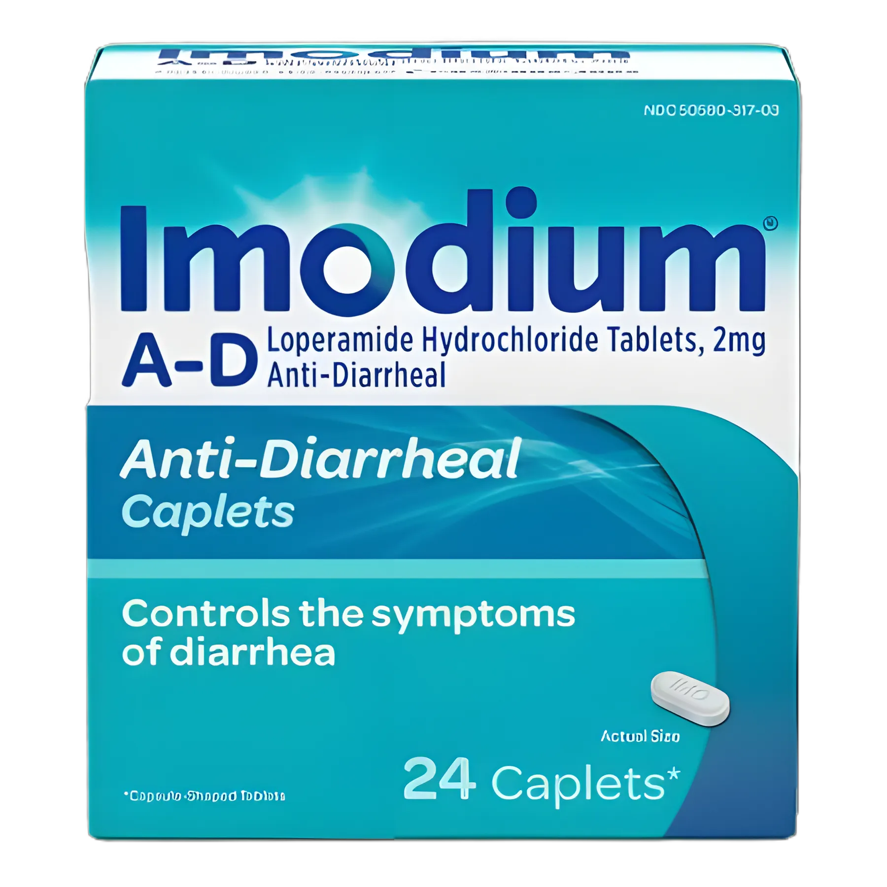 Anti-Diarrheal Imodium® A-D 2 mg Strength Caplet 24 per Box - 50580031703