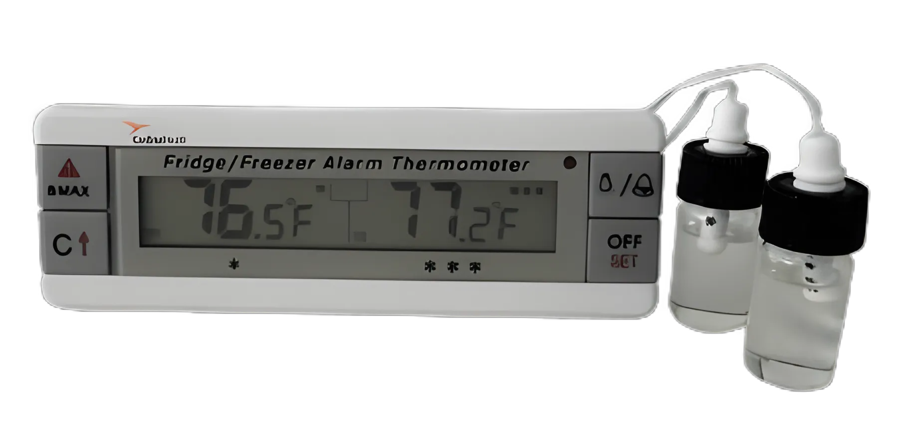 Cardinal Health™ Digital Thermometer for Refrigerator/Freezer with Dual Probes and Alarm