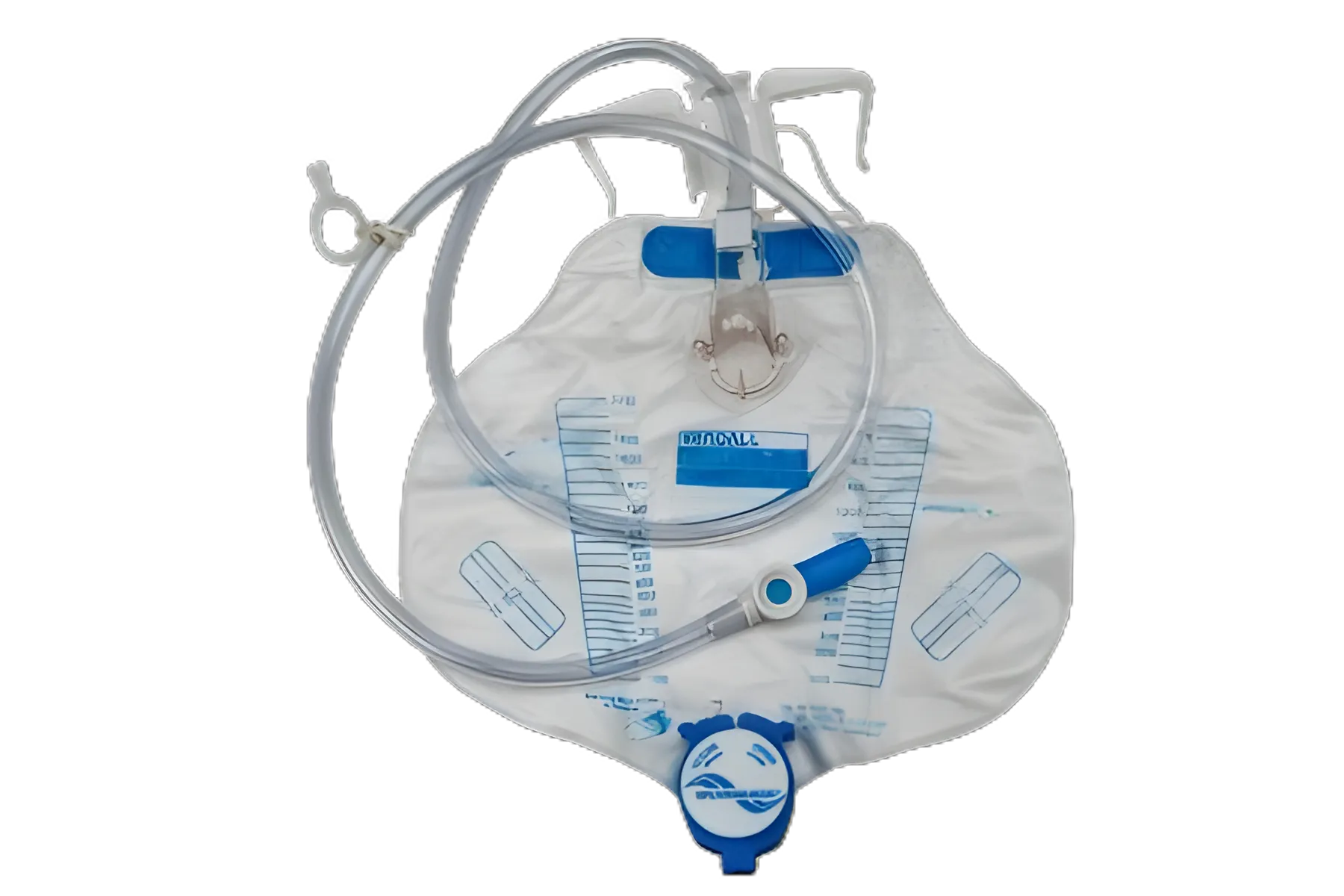 Urinary Drain Bag Dover™ Anti-Reflux Valve / Splashguard II® Drain Spout NonSterile 2000 mL Vinyl
