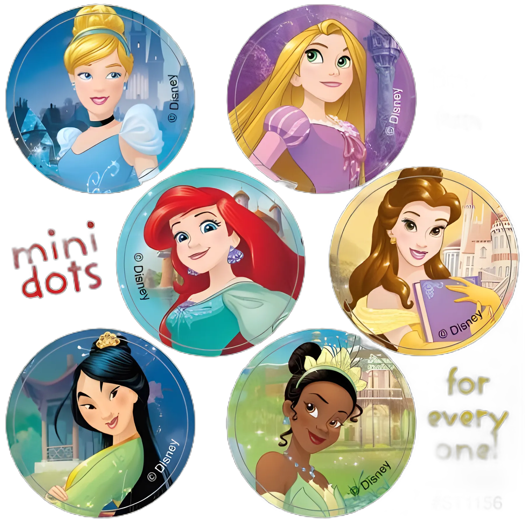 SmileMakers® Disney Princess Friendship Mini Dots Stickers, 0.875 Inch, 600 Count