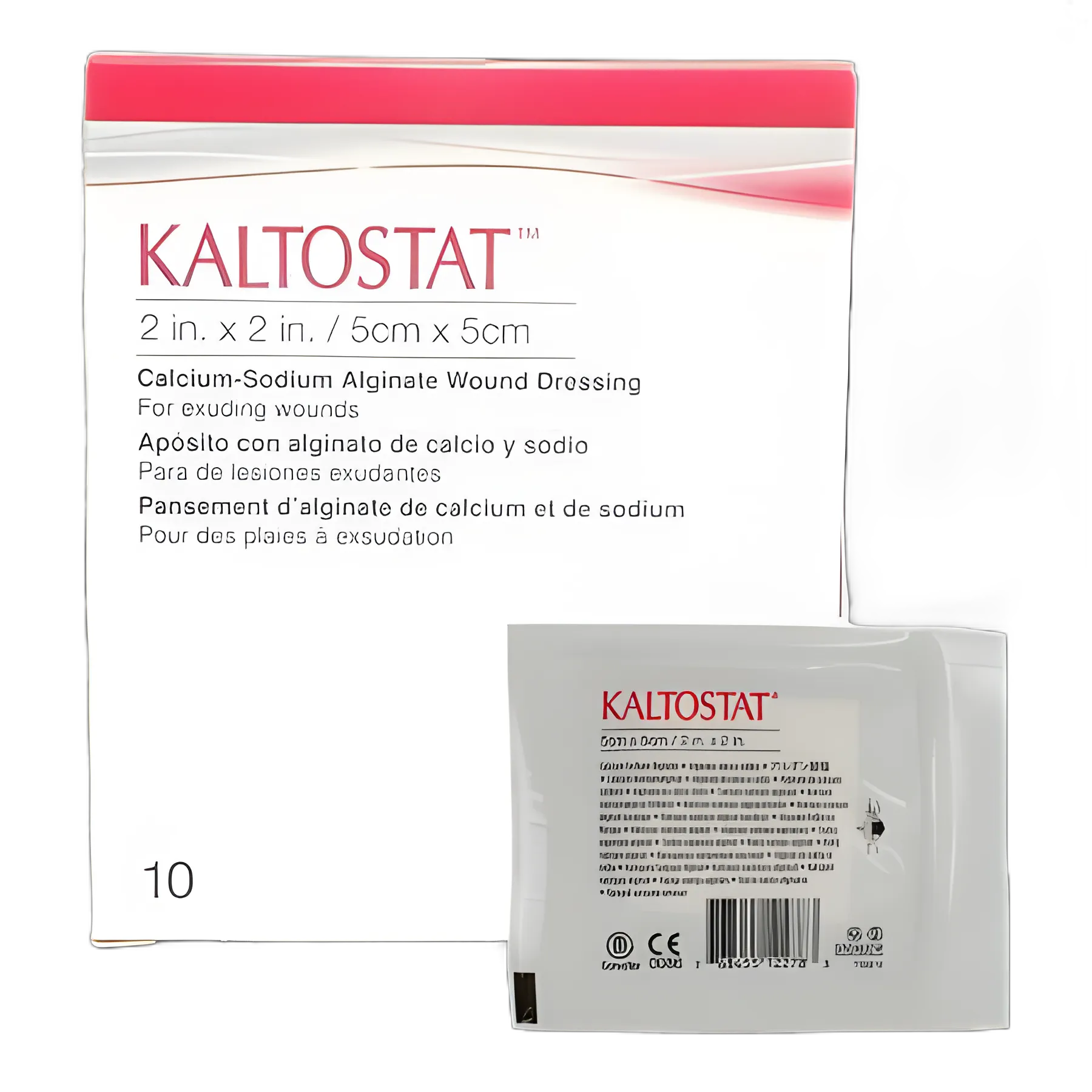 Alginate Dressing Kaltostat® 2 X 2 Inch Square