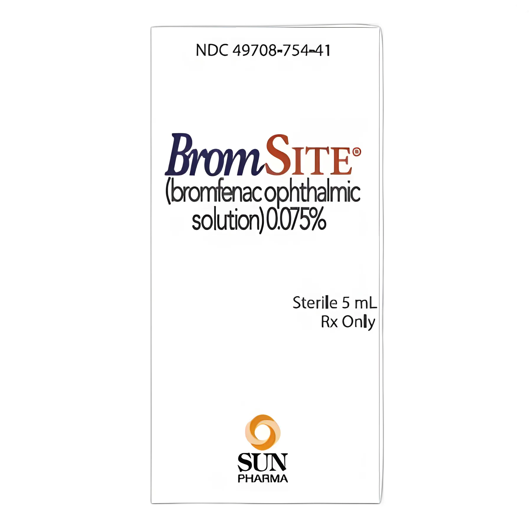 BromSite® Bromfenac Sodium 0.75% Ophthalmic Solution - 5 mL Dropper Bottle for Postoperative Care