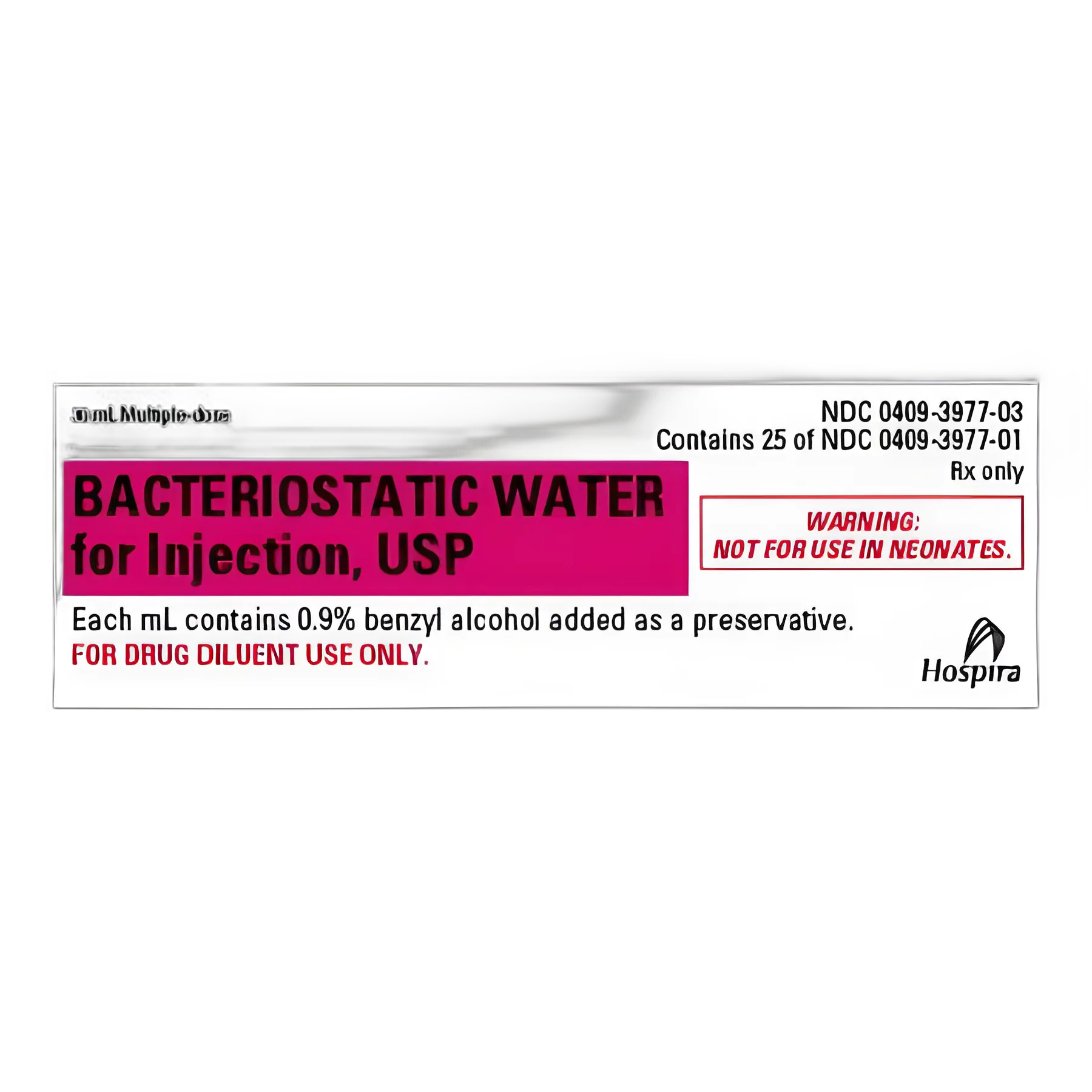 Diluent Bacteriostatic Water for Injection Injection Multiple-Dose Vial 30 mL