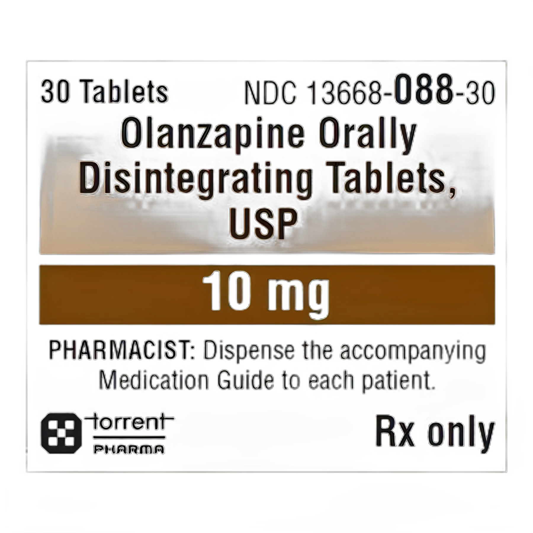 Olanzapine 10 mg Tablets by Torrent Pharmaceuticals - 30 Bottle Pack