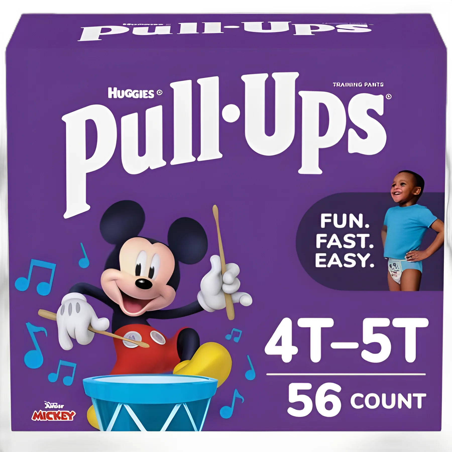 Male Toddler Training Pants Pull-Ups® Learning Designs® for Girls Pull On with Tear Away Seams Size 4T to 5T Disposable Heavy Absorbency