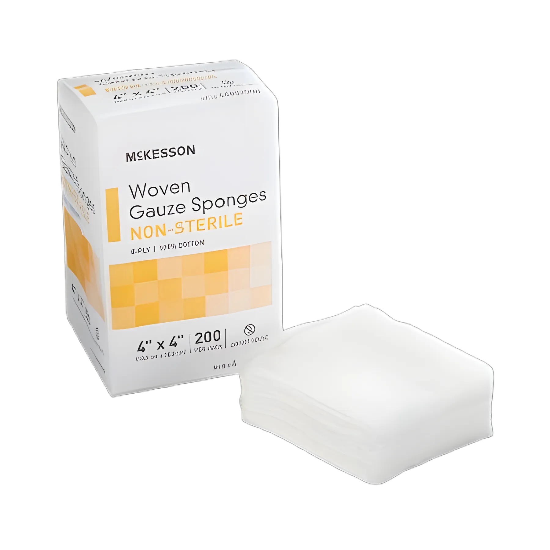 Gauze Sponge McKesson 4 X 4 Inch 200 per Pack NonSterile 8-Ply Square - 44082000