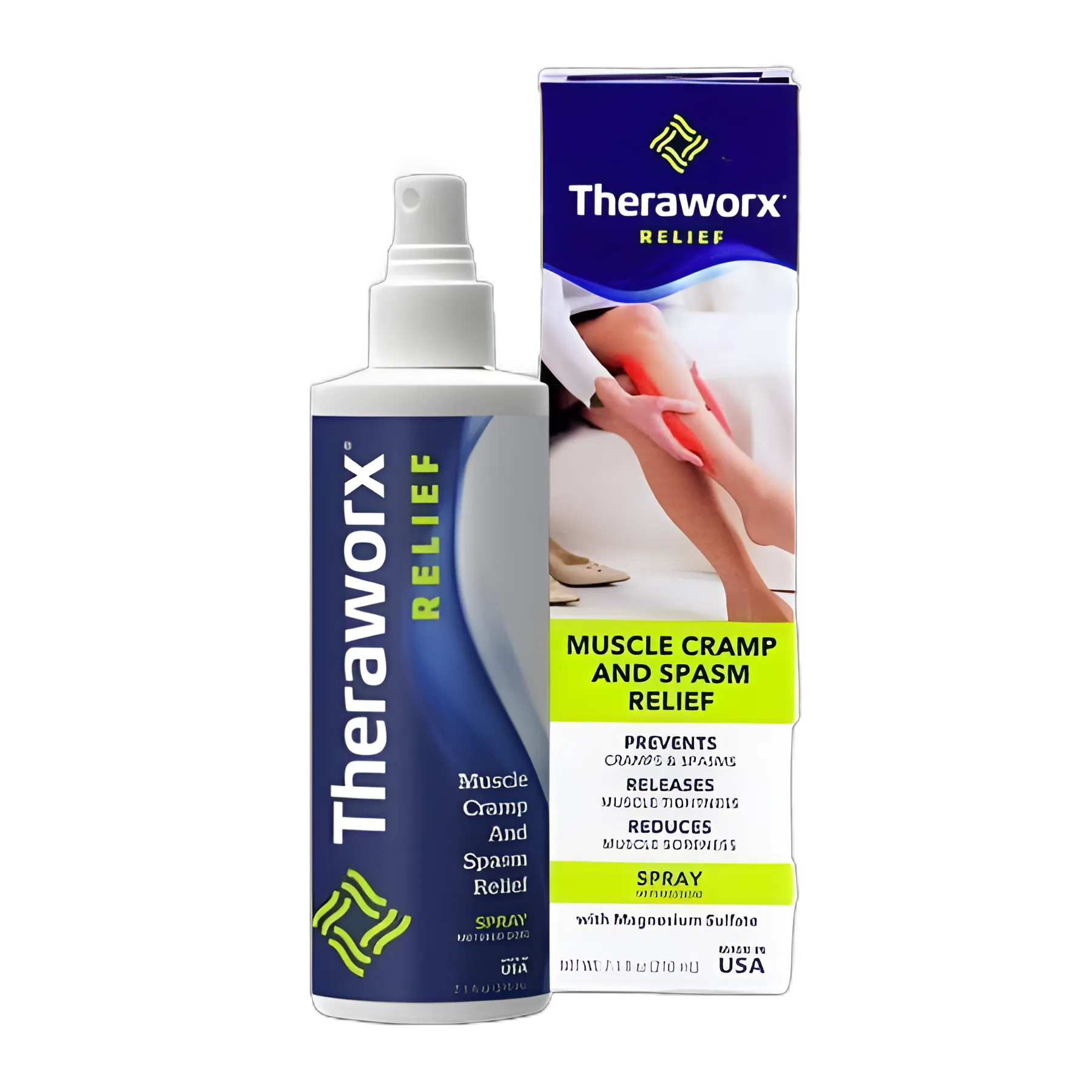 Theraworx® Relief Magnesium Sulfate 0.5% Topical Spray for Muscle Cramps & Spasms - 7.1 oz