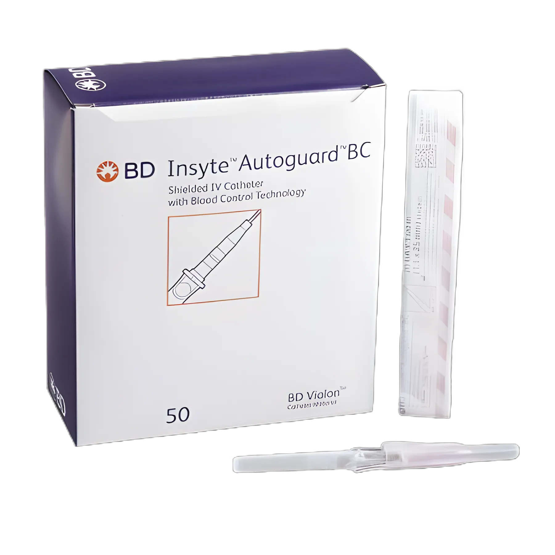 Peripheral IV Catheter Insyte™ Autoguard™ BC 20 Gauge 1 Inch Button Retracting Safety Needle - 382533