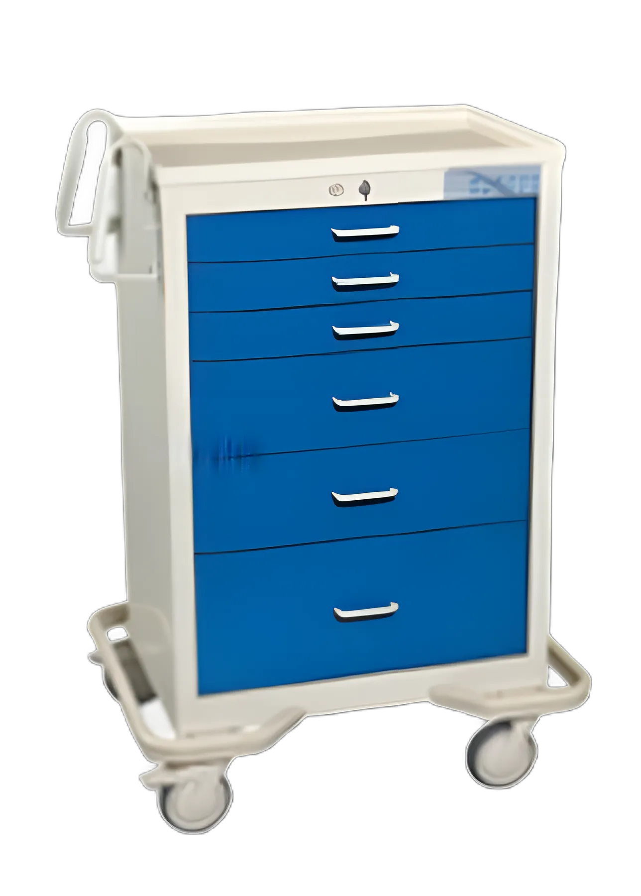 Treatment Cart Stainless Steel 25 X 32 X 46.75 Inch Two-Tone
