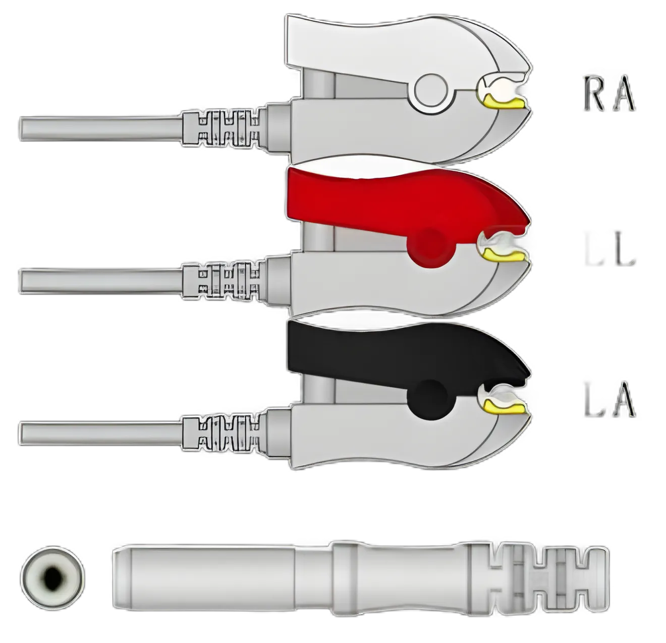 ECG Leadset Sage Services DIN 3-Lead, Grabber, Unshielded, 0.9m