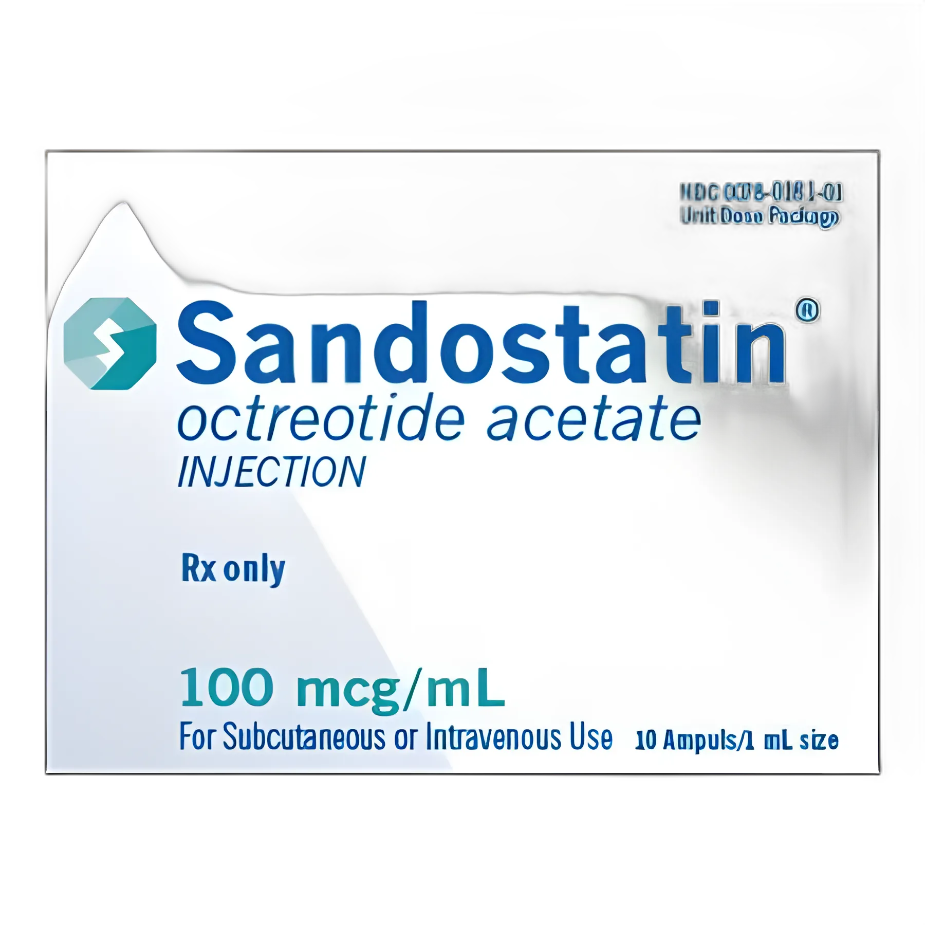 Sandostatin Octreotide Acetate 100 mcg/mL Injection for Antidiarrheal Treatment - 10 Ampules