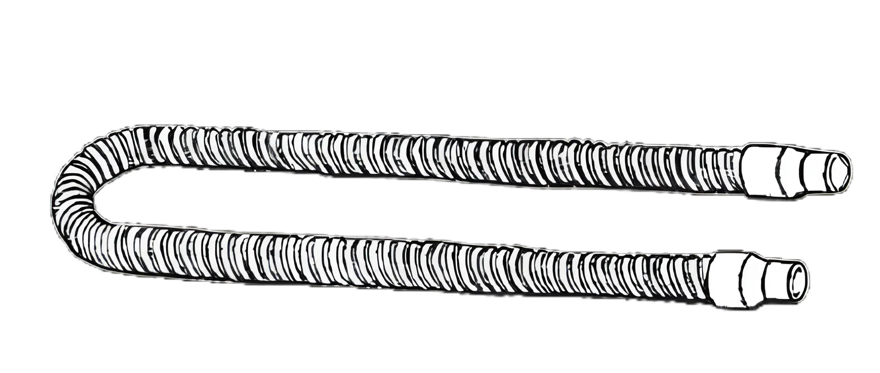 CPAP Heated Tubing Fisher & Paykel 24 Inch Length 15 mm ID 22 mm Cuffs
