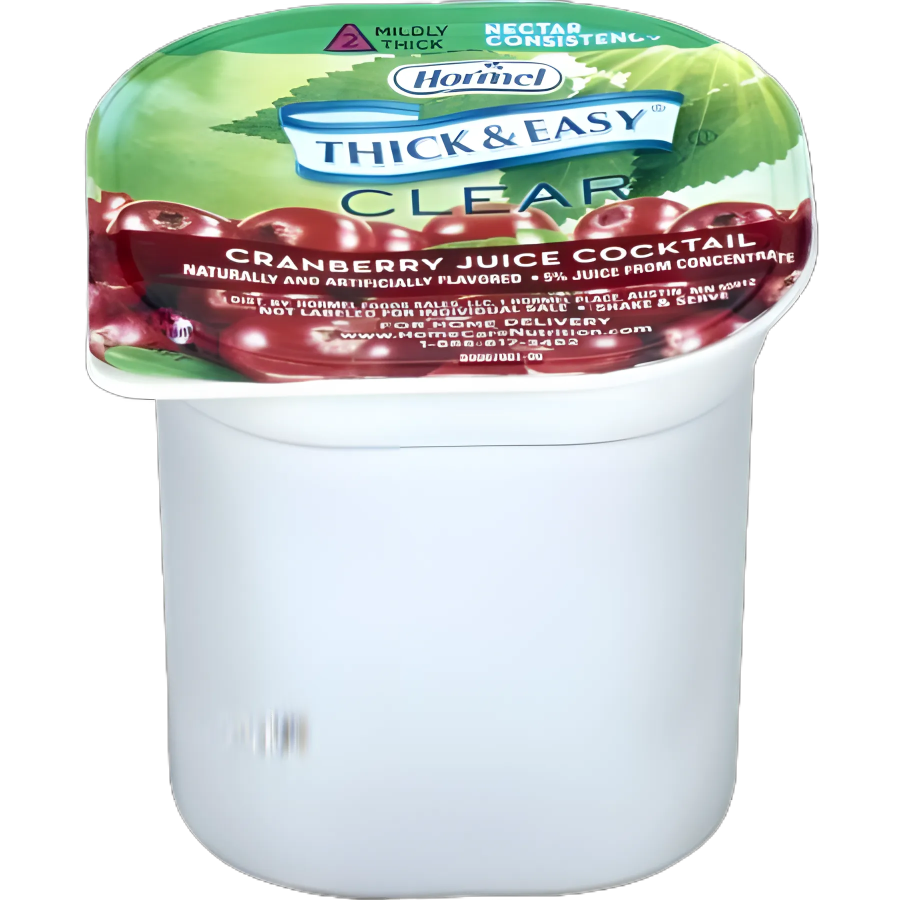 Thickened Beverage Thick & Easy® 4 oz. Portion Cup Cranberry Juice Cocktail Flavor Liquid IDDSI Level 2 Mildly Thick