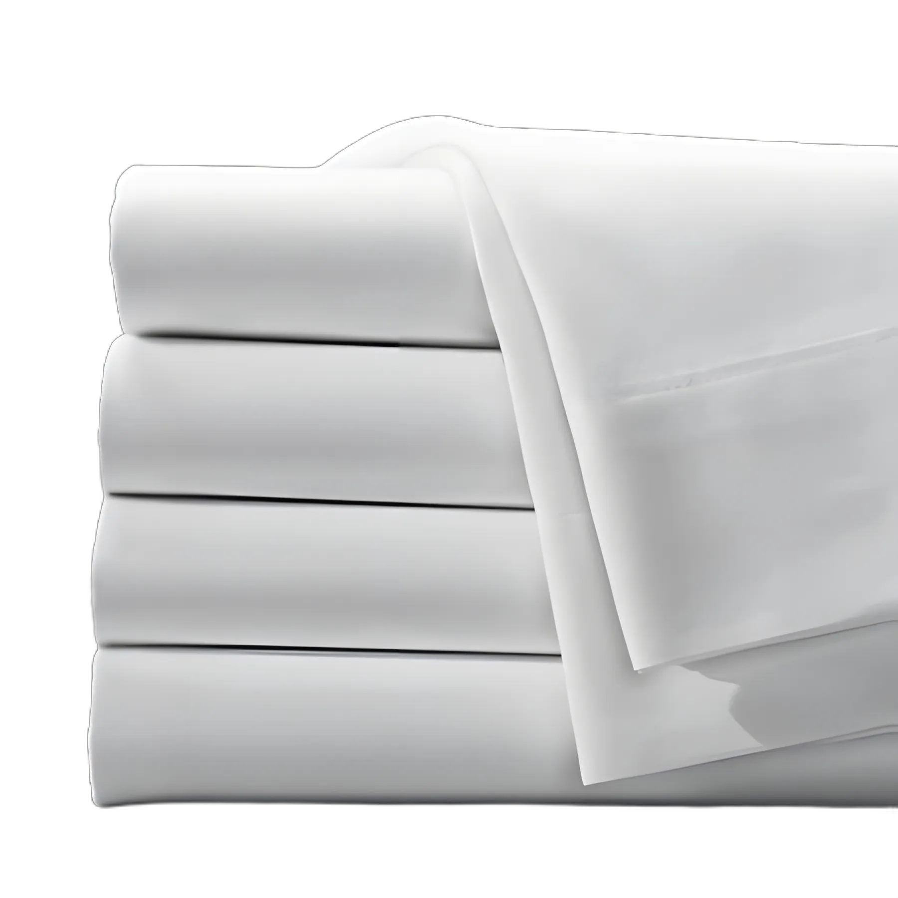 Bed Sheet CENTIMA® Fitted Sheet White Cotton 70% / Polyester 30% Reusable