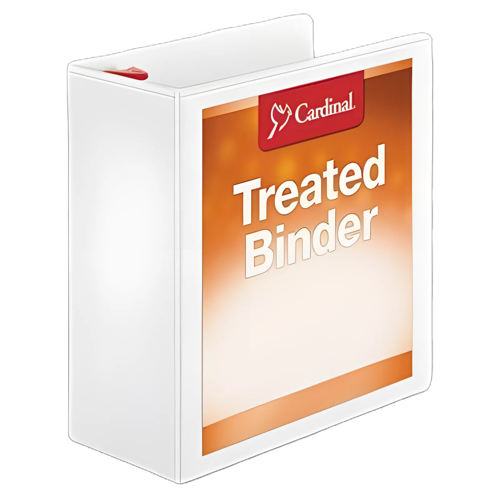 Antimicrobial ClearVue Locking Slant-D Ring Binder, 4-Inch, White