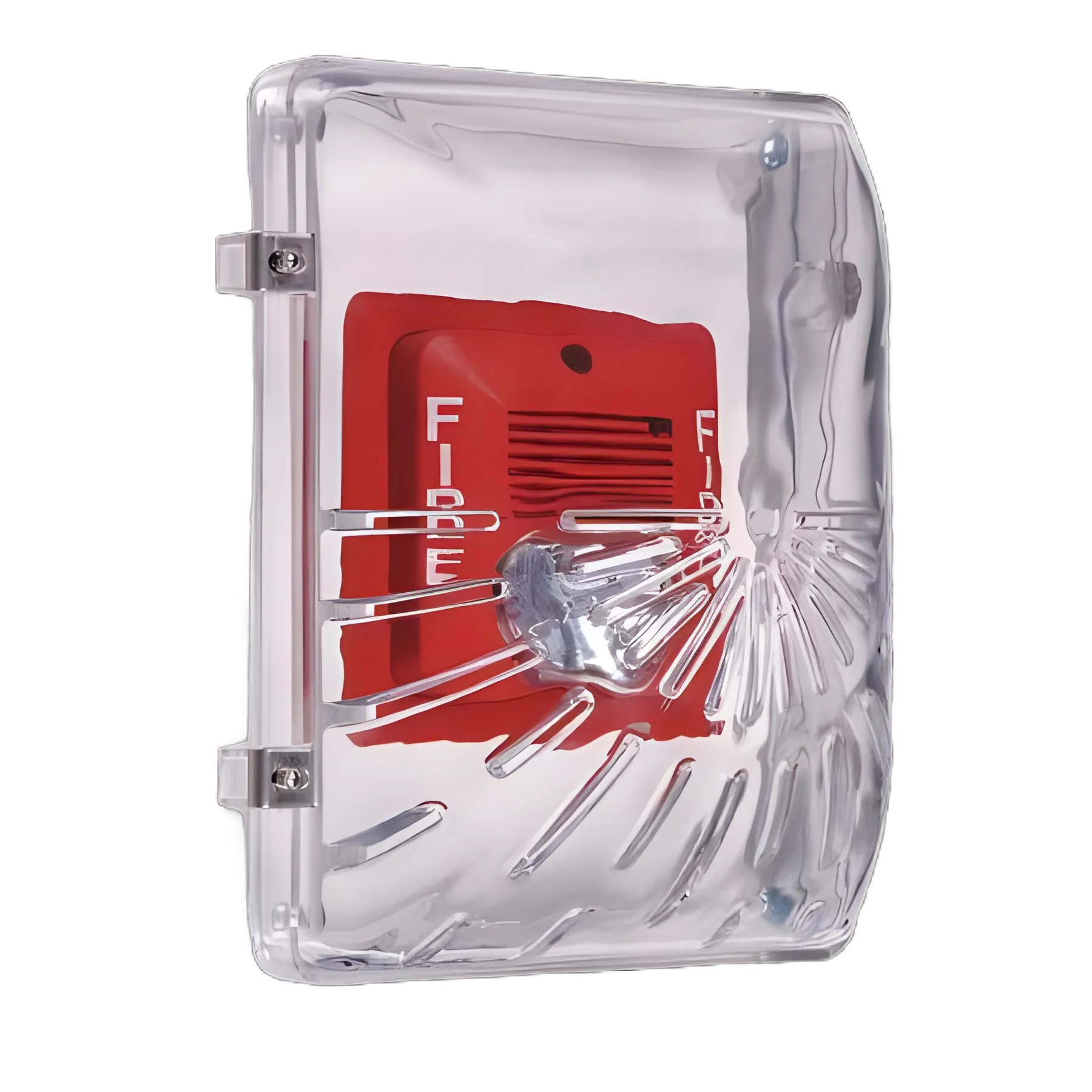 Polycarbonate Audible/Strobe Guard for Medical Facilities - Clear, 4 X 6-1/2 X 8-1/2 Inch