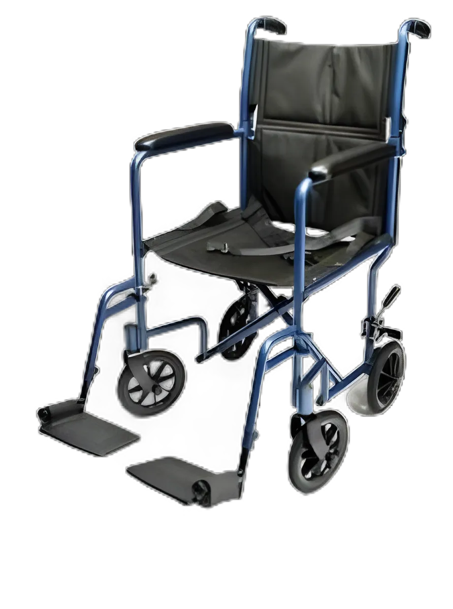 Transport Chair Everest & Jennings® 19 Inch Seat Width Full Length Arm Swing-Away Footrest Aluminum Frame