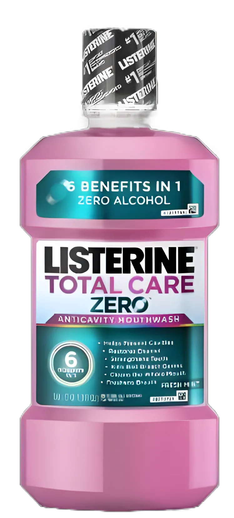 Listerine Total Care Zero Alcohol-Free Mouthwash, 16.9 oz, Fresh Mint - Multi-Benefit Oral Care