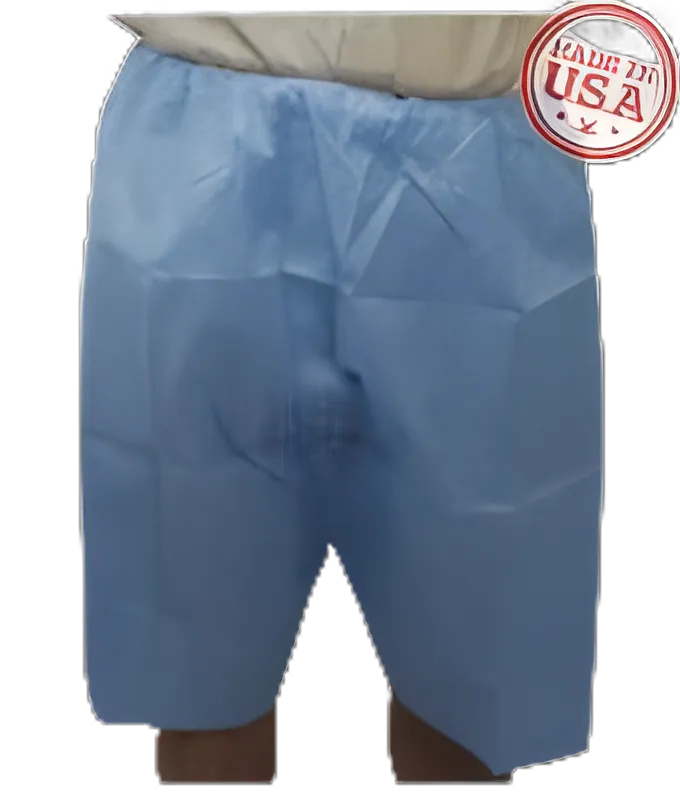 4X-Large Blue SMS Disposable Exam Shorts for Adults by HPK Industries
