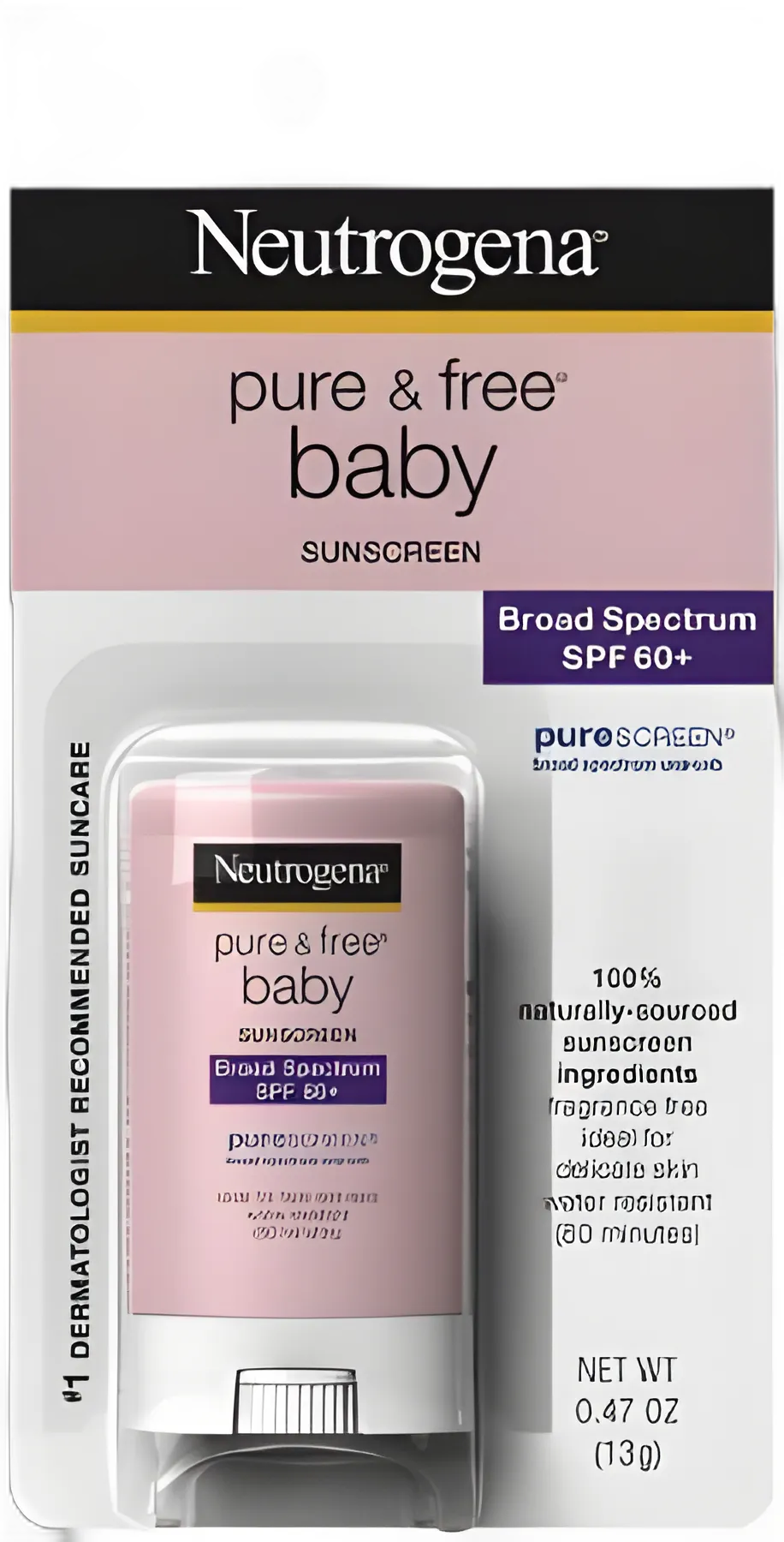 Sunscreen Neutrogena® pure & free™ baby SPF 60 Stick 0.47 oz. Tube