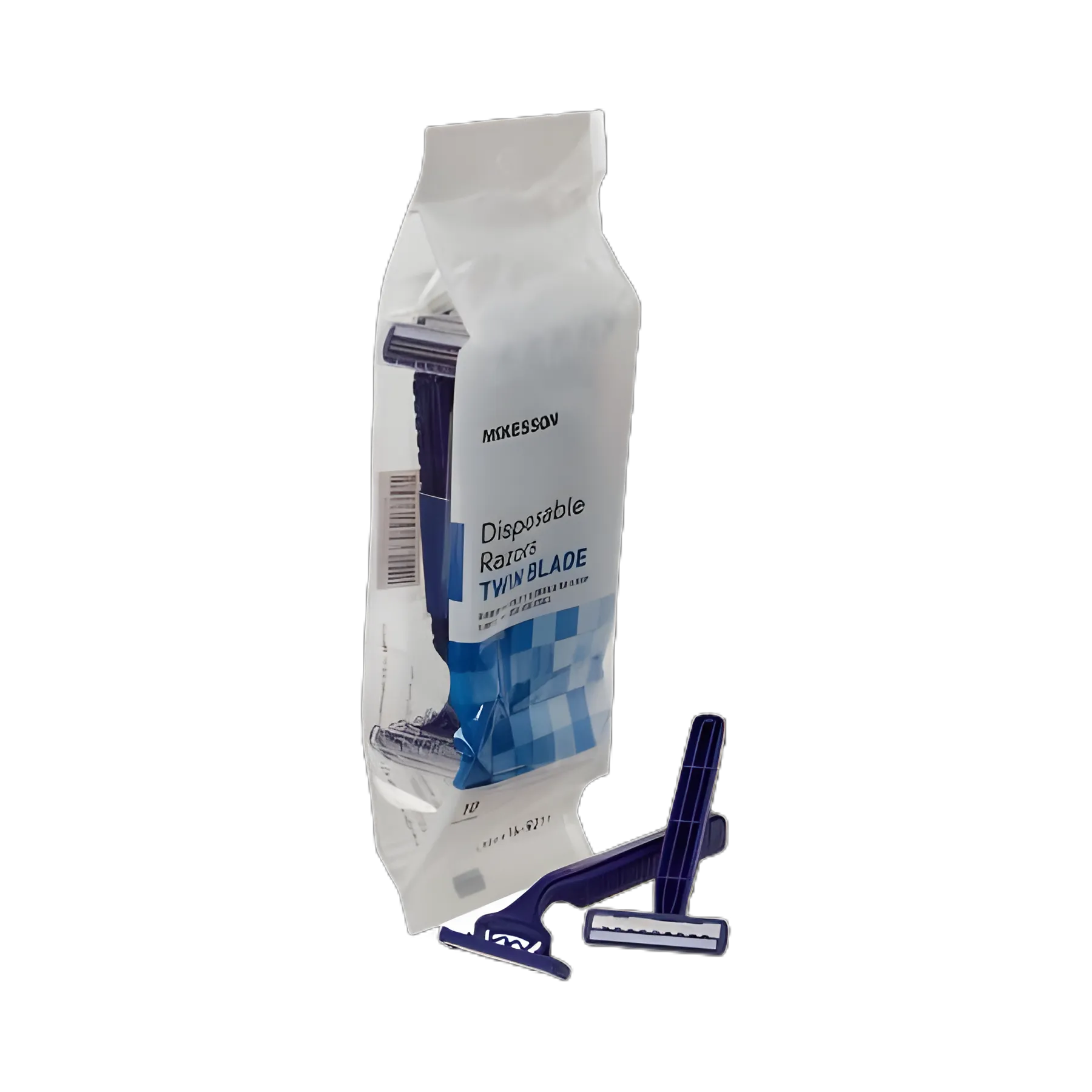 Personal Razor with Lubricating Strip McKesson Single Edge Twin Blade NonSterile Disposable