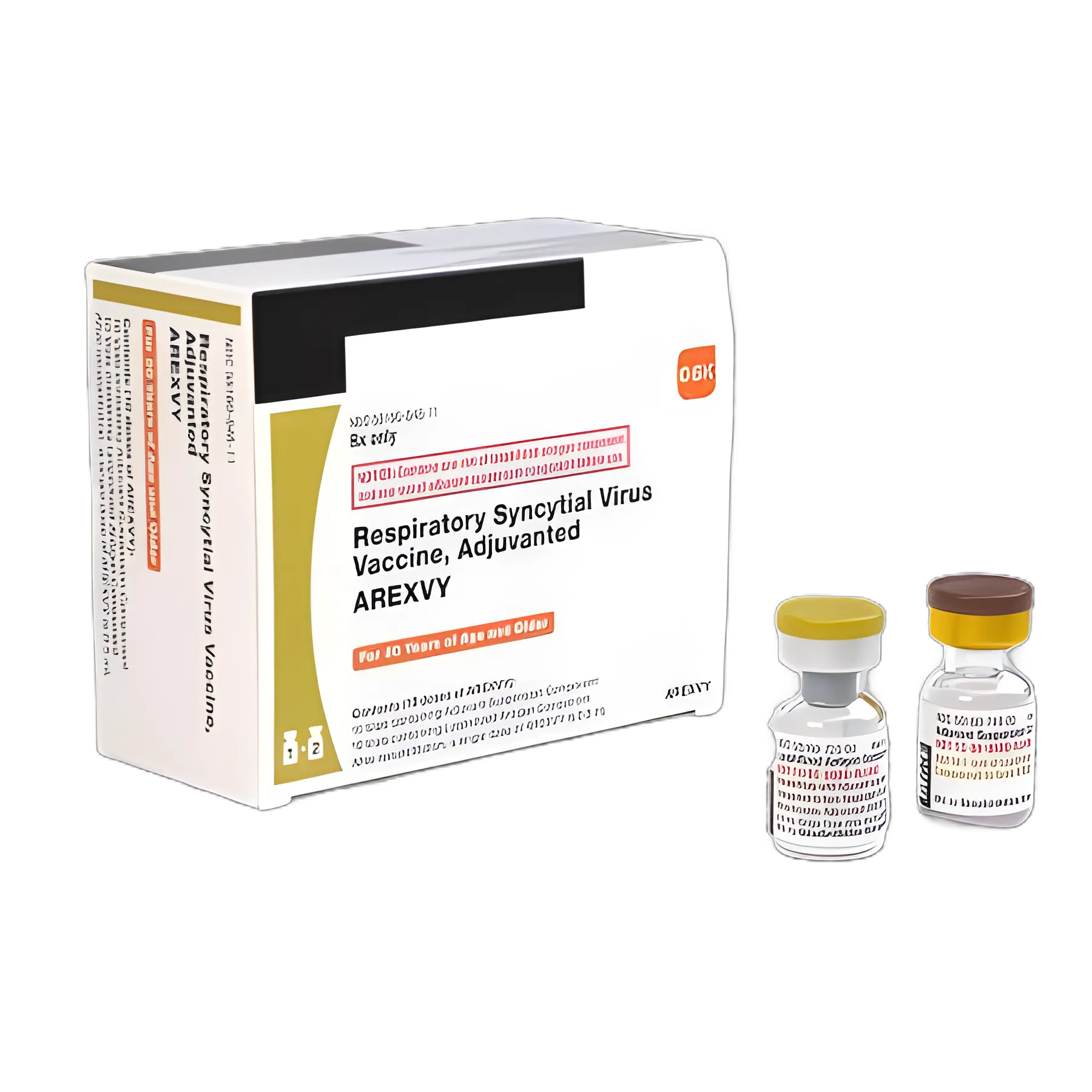 AREXVY™ Respiratory Syncytial Virus Vaccine, Adjuvanted RSVPreF3 antigen/AS01E/PF Indicated for People 60 Years of Age and Older 120 mcg / 0.5 mL Injection Single-Dose Vial 0.5 mL
