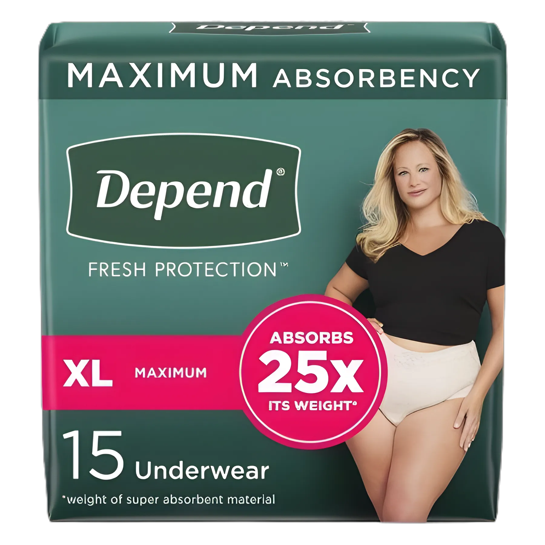 Depend® Fresh Protection Women's X-Large Absorbent Underwear for Heavy Bladder Leakage