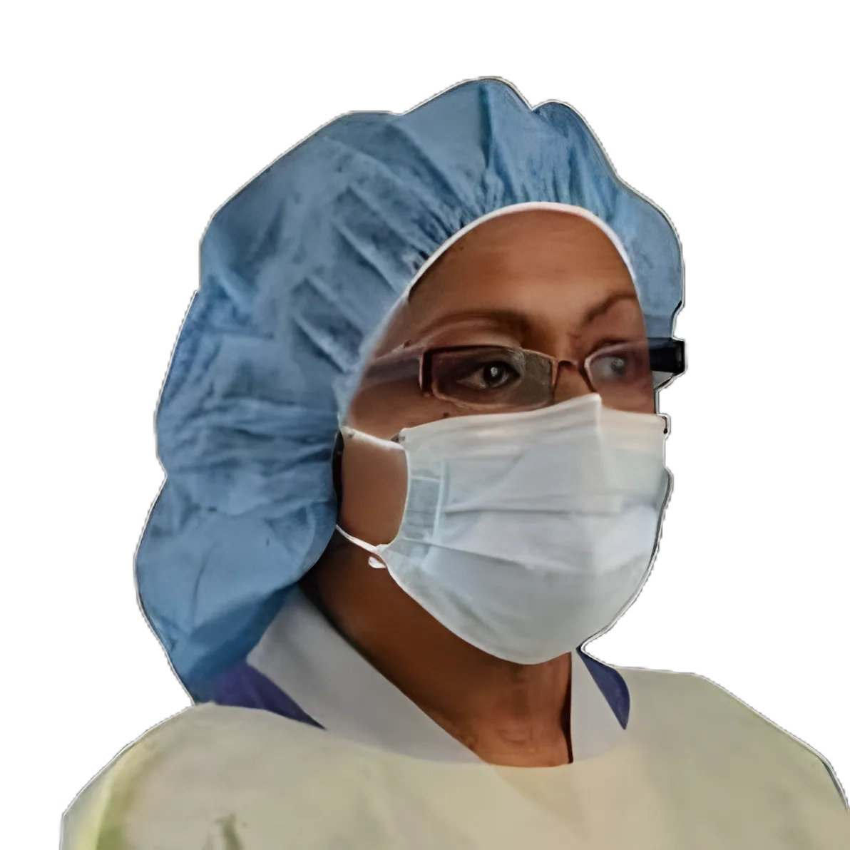 Procedure Mask with Eye Shield Insta-Gard® Pleated Earloops One Size Fits Most Blue NonSterile ASTM Level 1 Adult