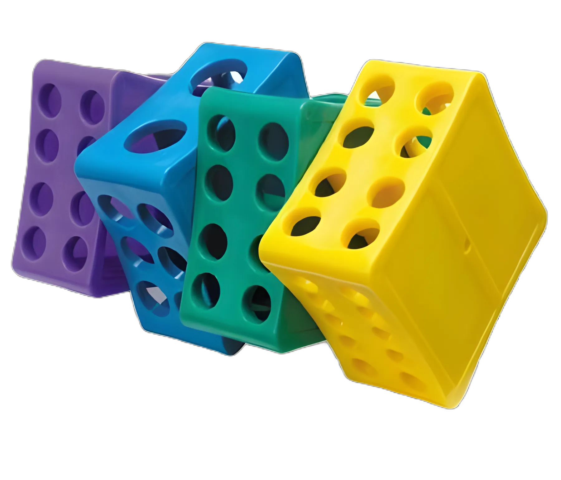 Test Tube Rack Assorted Colors 3-7/8 X 3-7/8 X 8-7/8 Inch