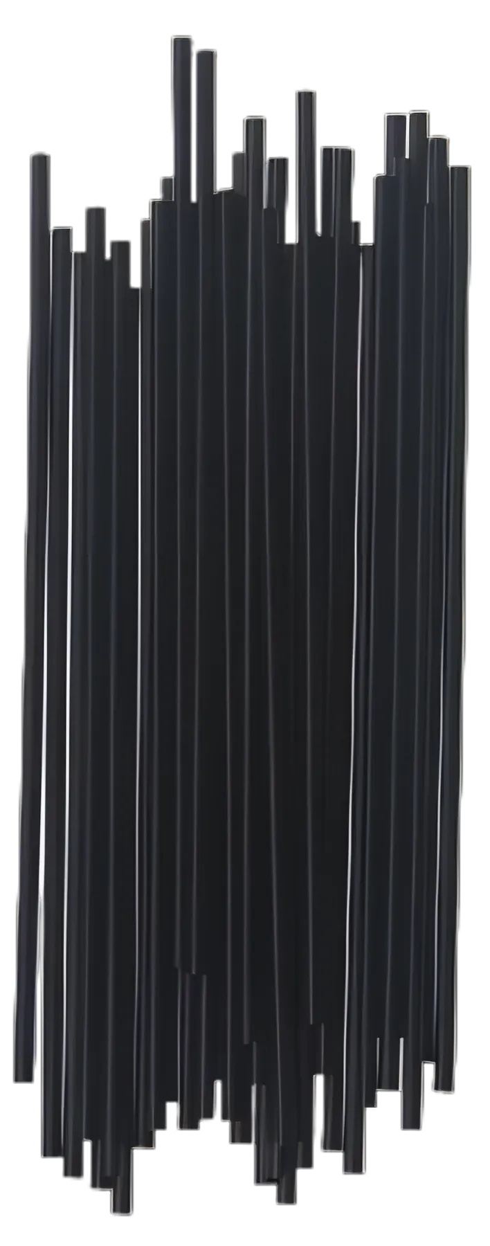 Empress 5-1/4 Inch Unwrapped Black Cocktail Straw/Coffee Stirrer for Medical Facilities