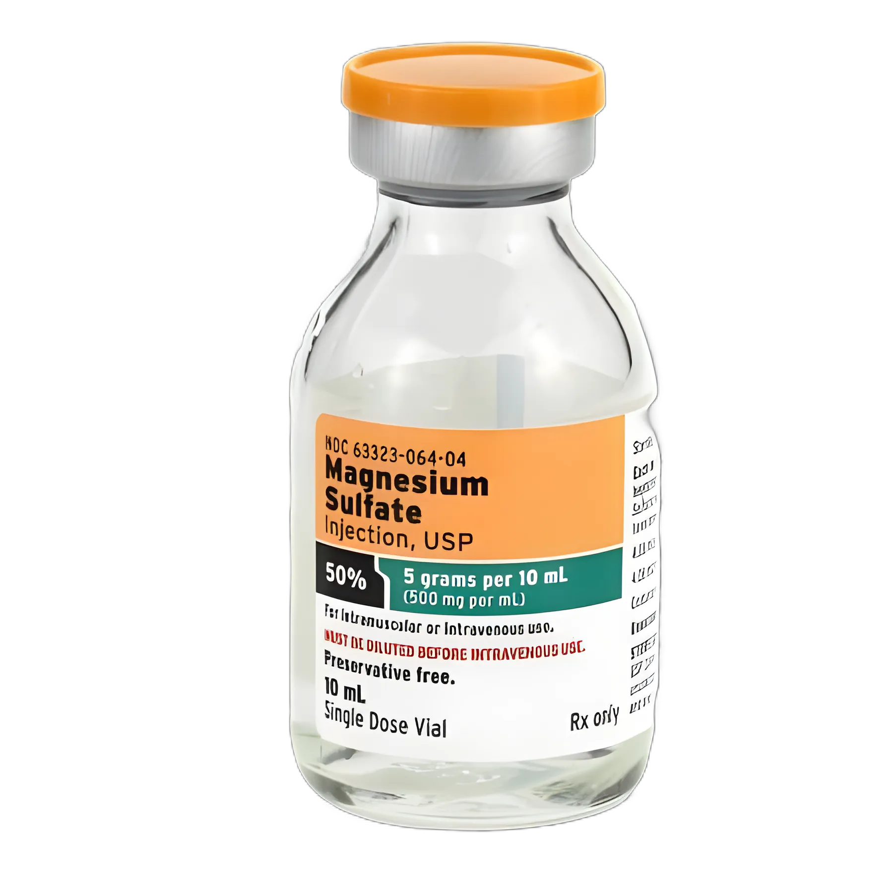 Magnesium Sulfate 50% Injection 500mg/mL - 10mL Single-Dose Vial by Fresenius USA