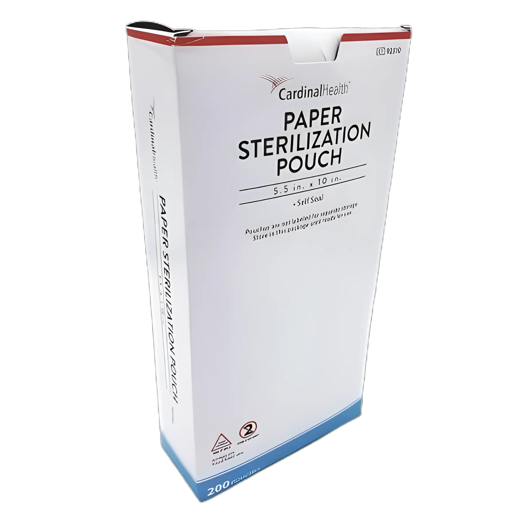 Sterilization Pouch Cardinal Health™ Ethylene Oxide (EO) Gas / Steam 5-1/4 X 10 Inch Transparent / White Self Seal Paper / Film