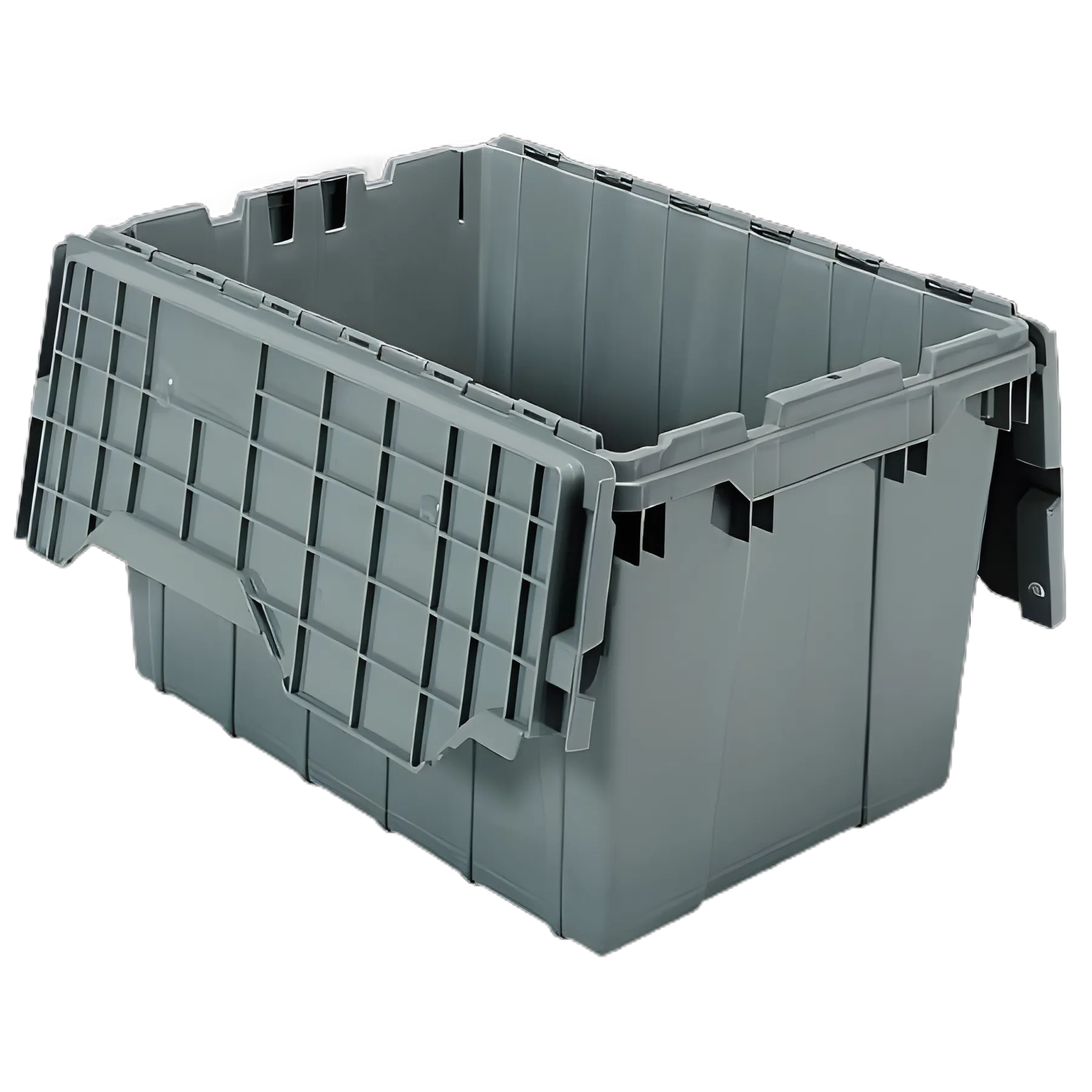 Clear Industrial-Grade Polymer Container with Lid, 12 Gallon for Medical Storage