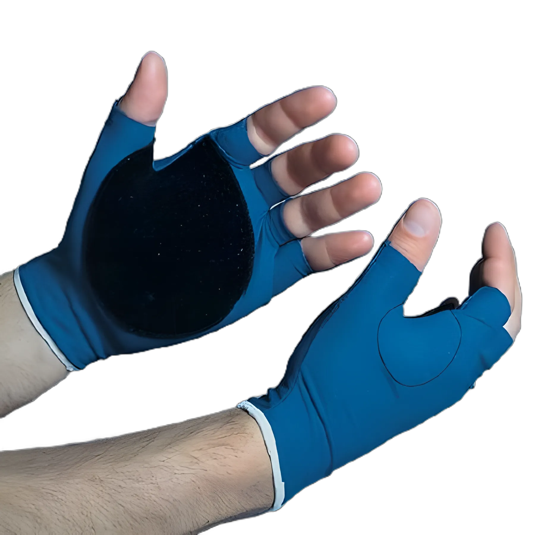 Impacto Ergotech Glove - Half Finger Impact Protection Glove for Left Hand, Small, Blue